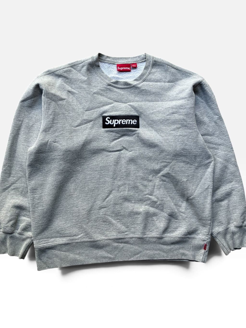 Supreme “FW22 GREY” Box Logo Crewneck (L)