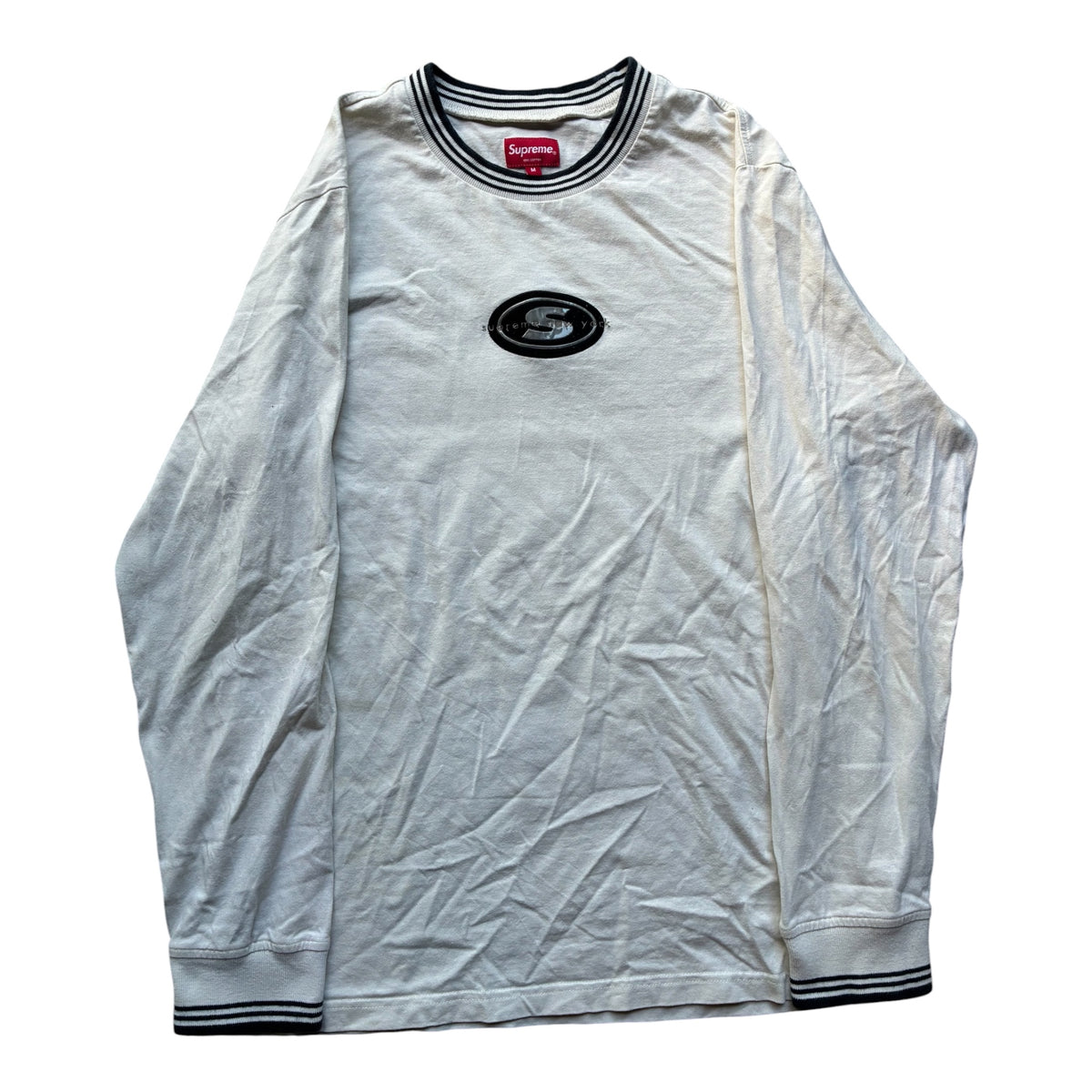 Supreme “STRIPED RIP LOGO” Long Sleeve (M)