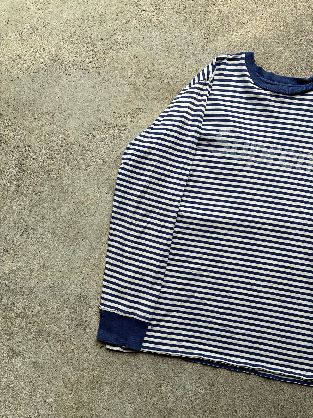 Supreme “STRIPED LOGO” Long Sleeve (M)