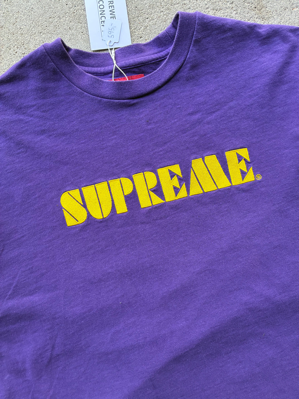 Supreme “STENCIL EMBROIDERED SS24” Tee (L)