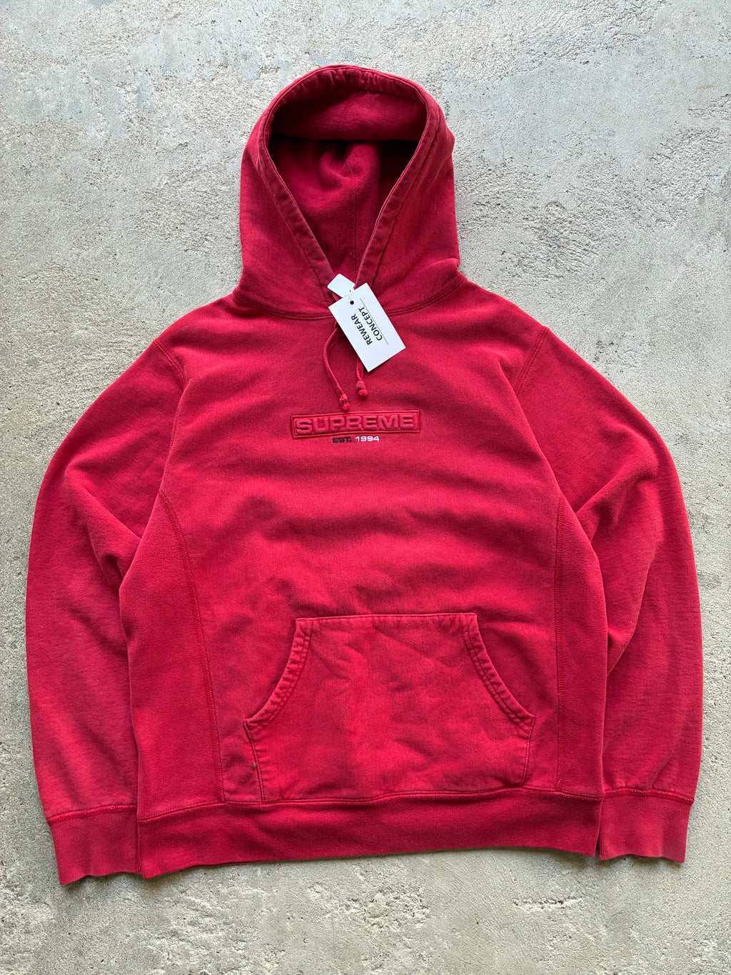 Supreme “EBOSSED LOGO SS18” Hoodie (M)