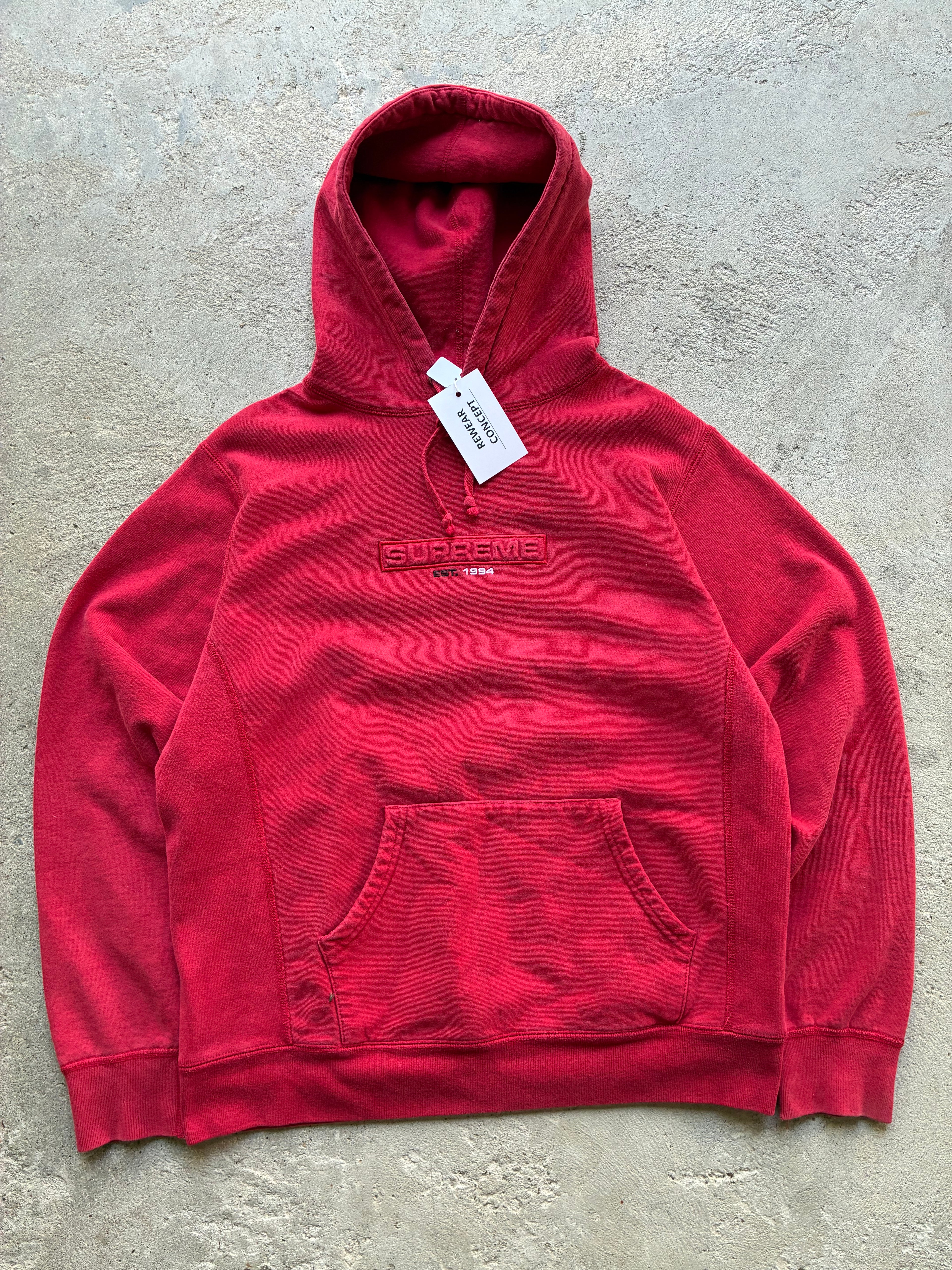 Supreme “EBOSSED LOGO SS18” Hoodie (M)