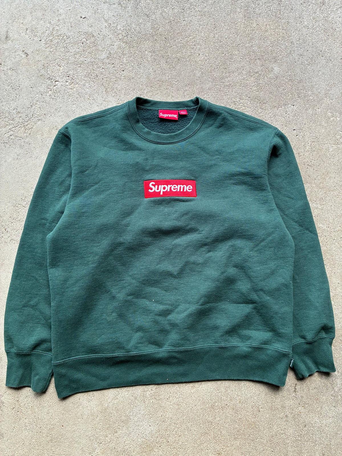 Supreme (FW22 FOREST GREEN) Box Logo. Crewneck (M)