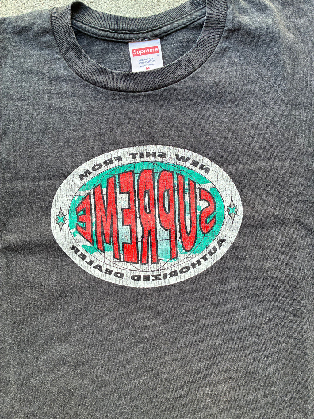 Supreme "NEW SH*T FROM AUTHORiZED DEALER” Tee (M)