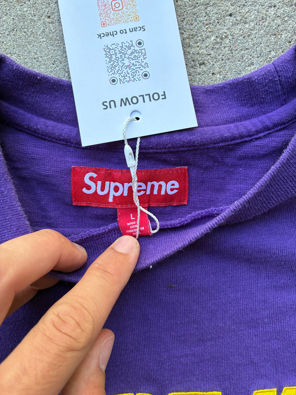 Supreme “STENCIL EMBROIDERED SS24” Tee (L)