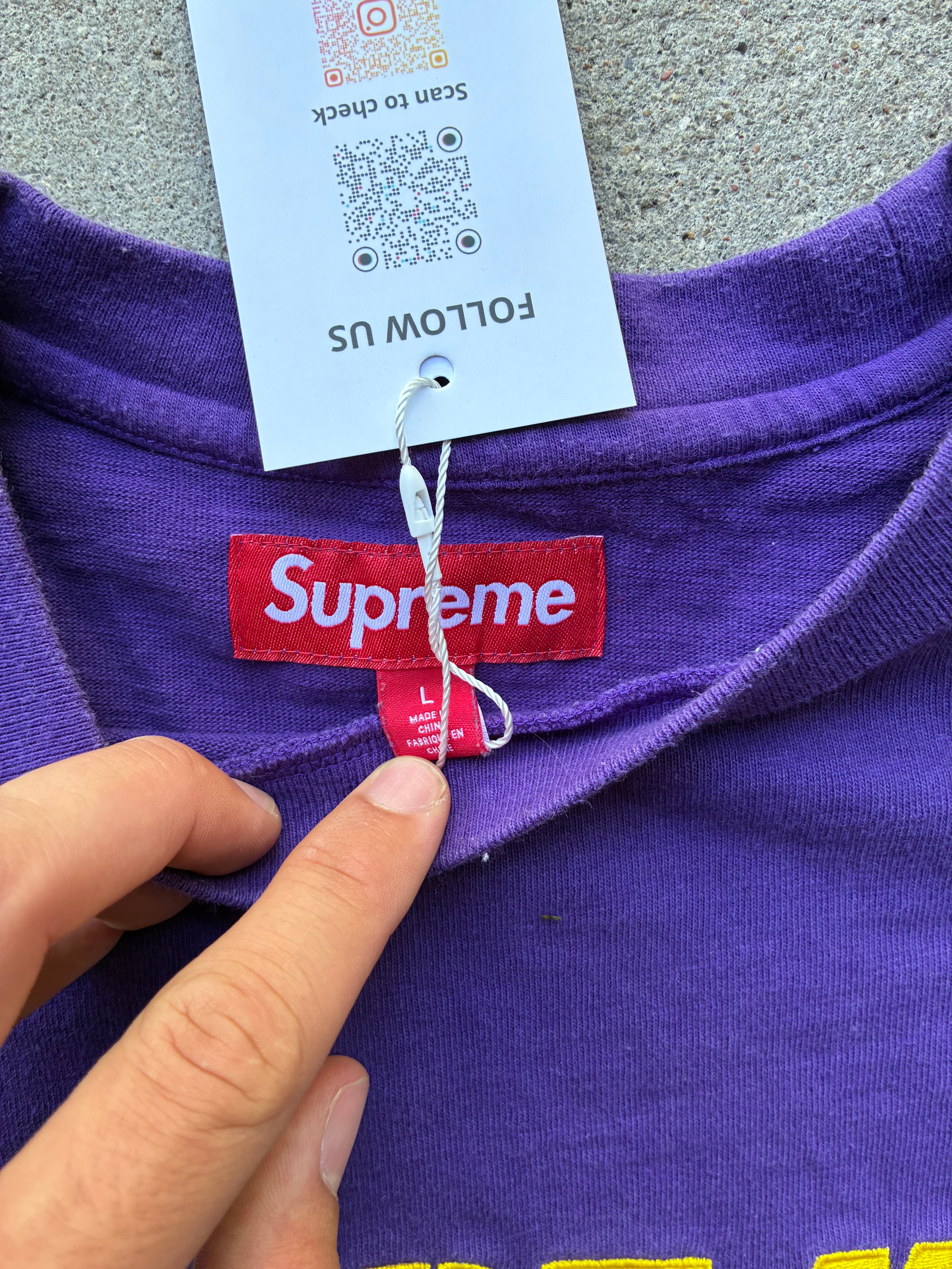 Supreme “STENCIL EMBROIDERED SS24” Tee (L)