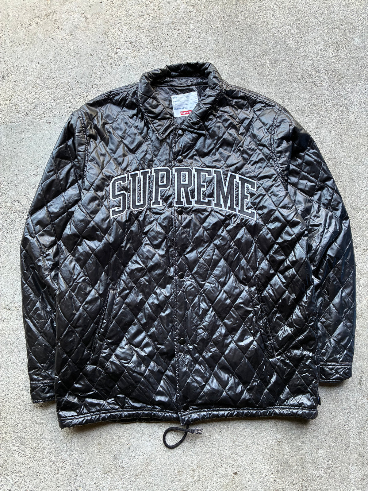 Supreme “QUILTED ARC LOGO” Coach Jacket (XL)