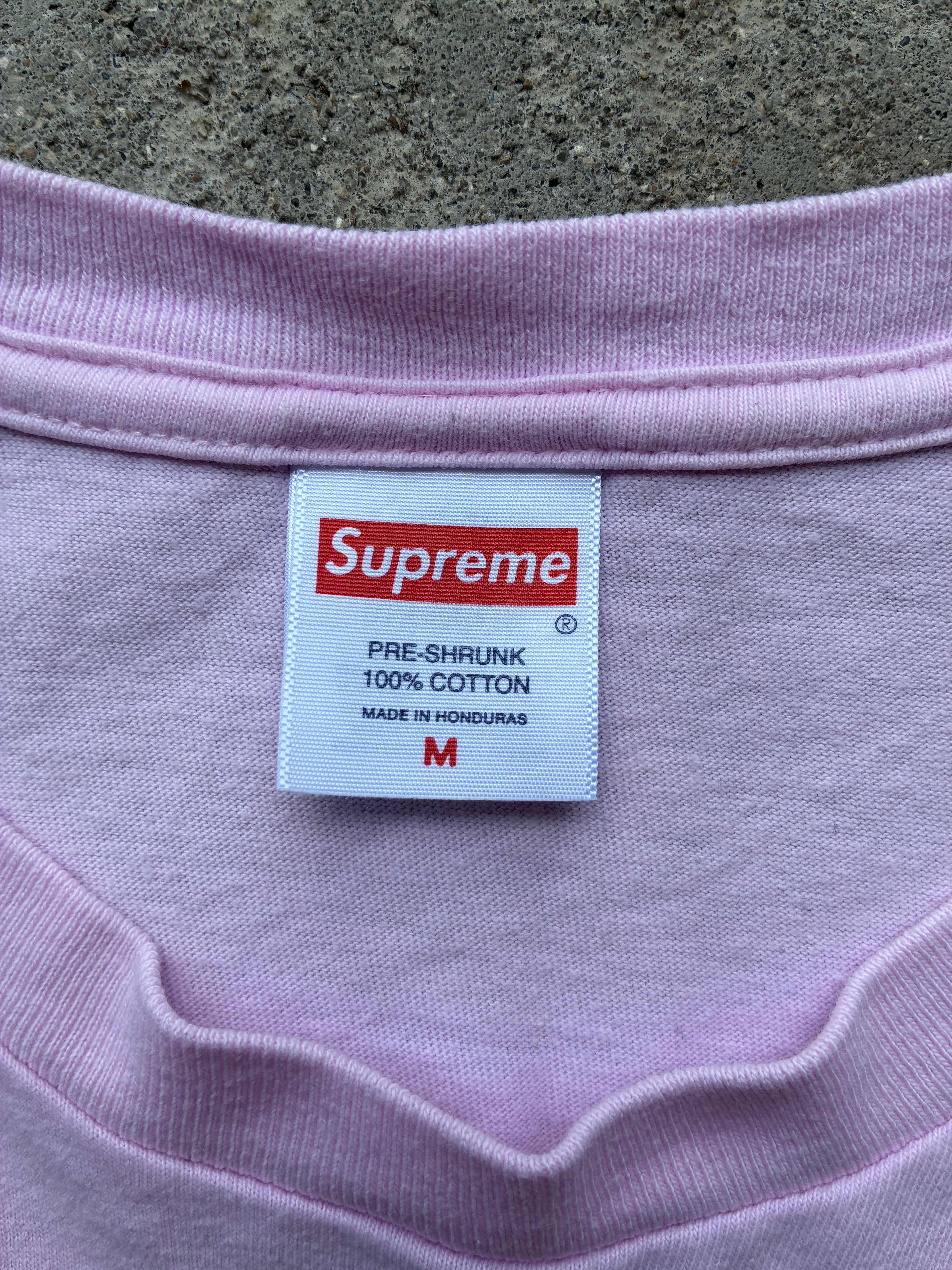 Supreme “CONNECT LIGHT PINK FW24” tee (M)
