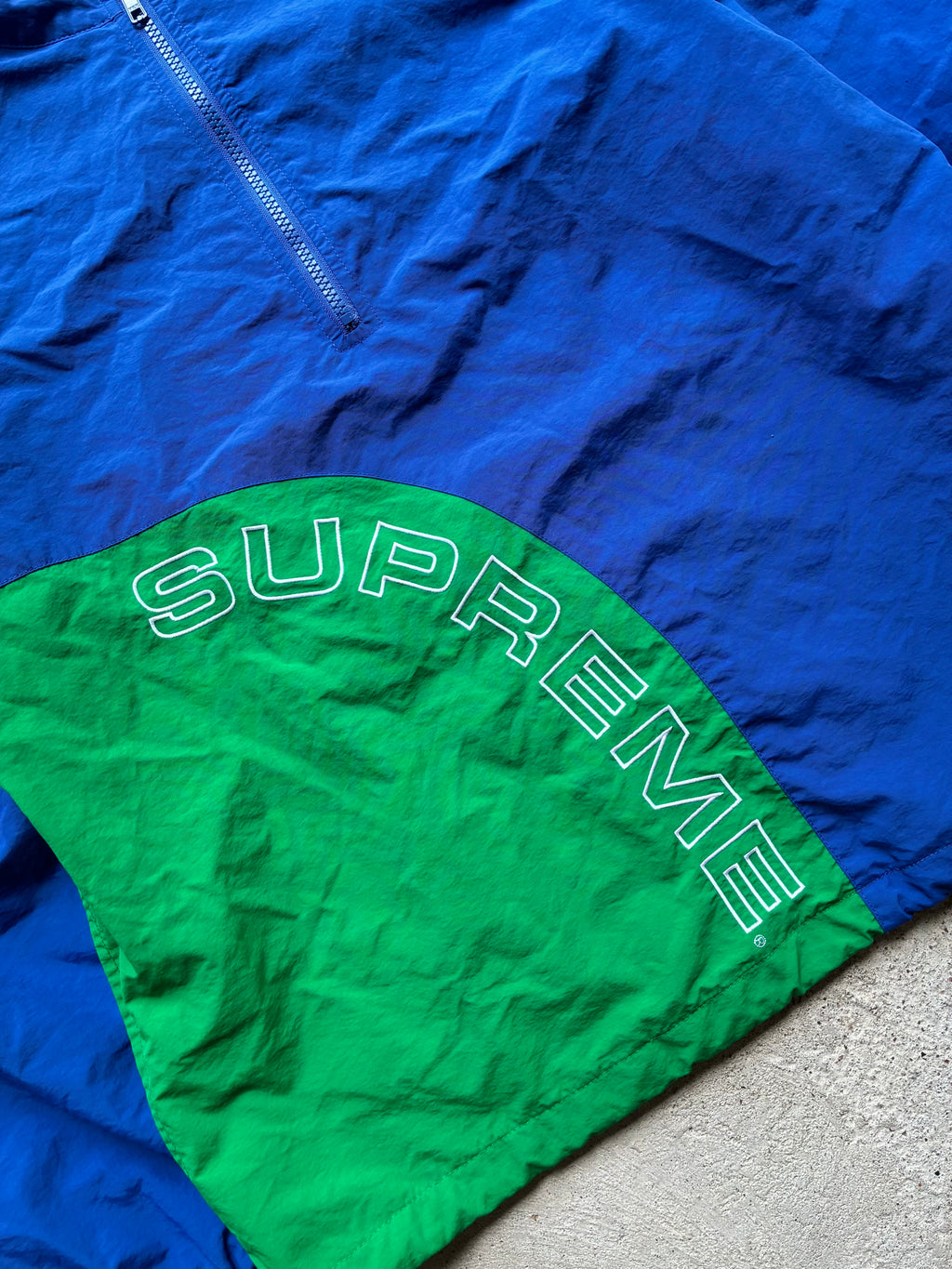 Supreme “CORNER ARC SS18” Half Zip Pullover (M)