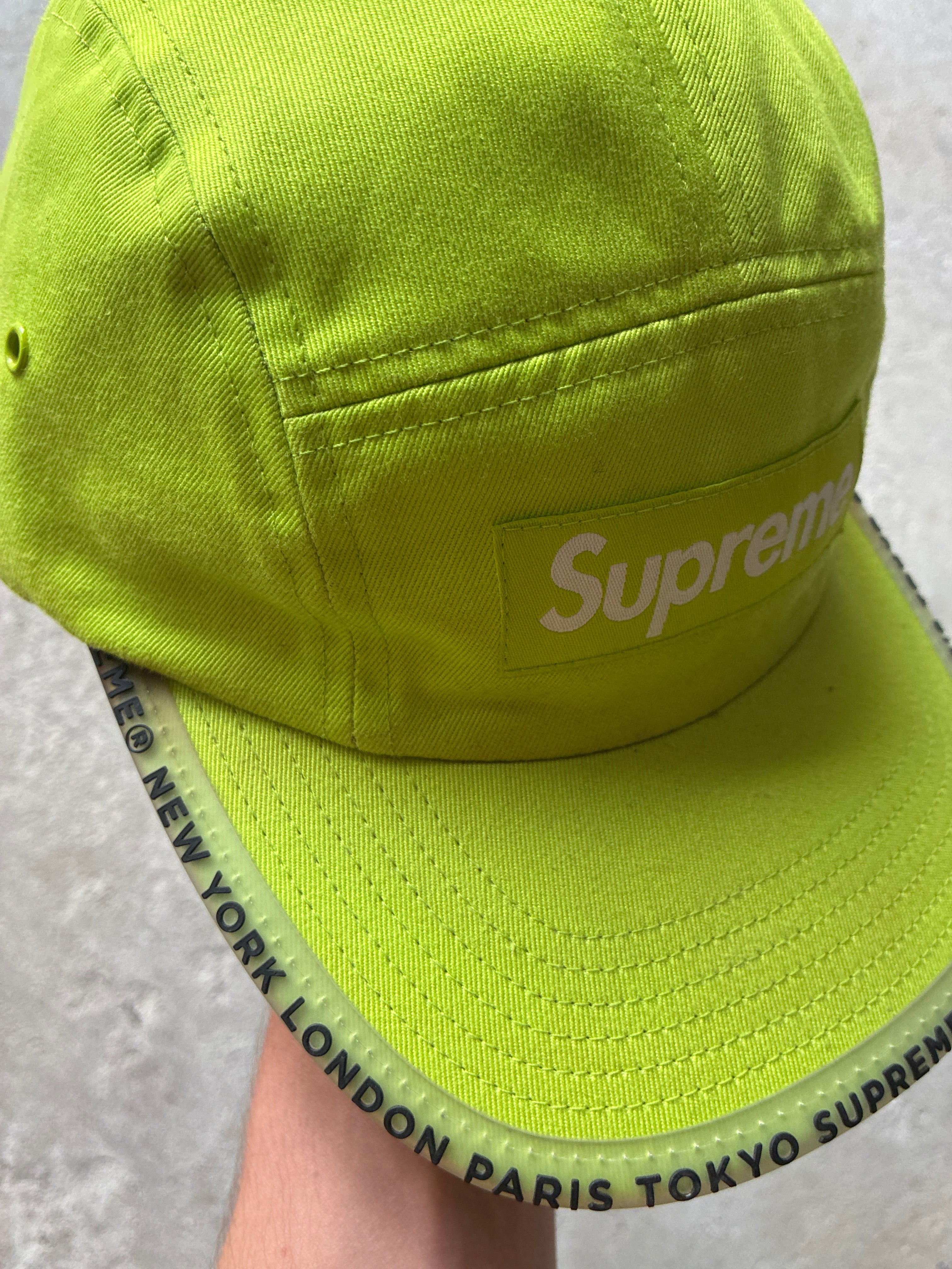 Supreme “WORLDWIDE VISOR TAPE” Camp Cap (Adjustable)