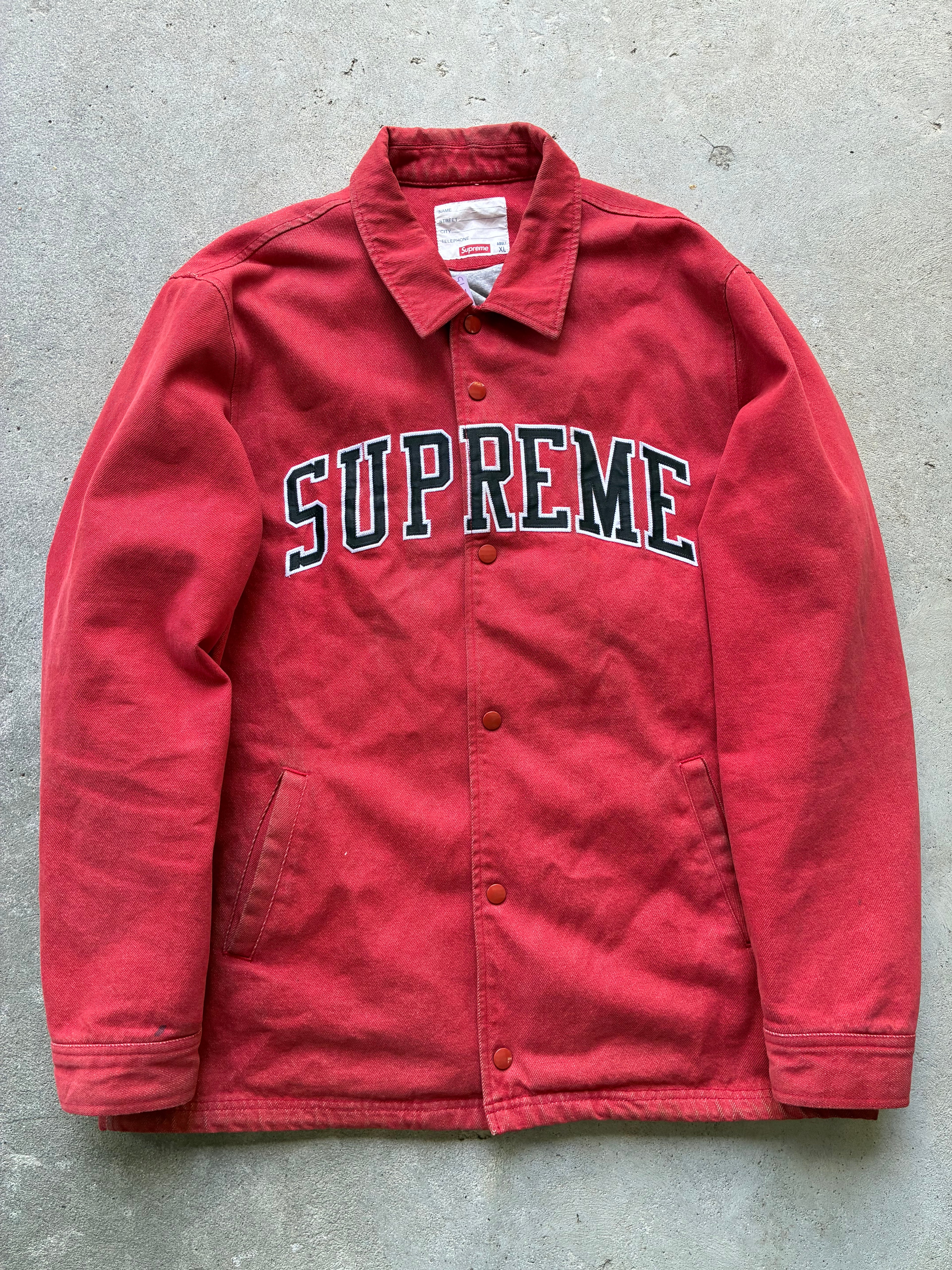 Supreme “DENIM ARC LOGO FW13” Jakke (XL)