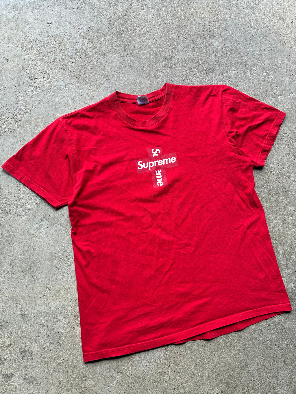 Supreme “CROSS BOX LOGO” Tee (L)