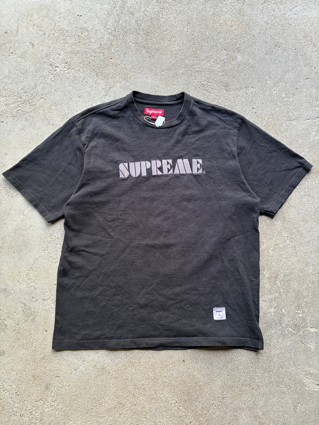 Supreme  “STENCIL EMBROIDERED SS24” Tee (L)