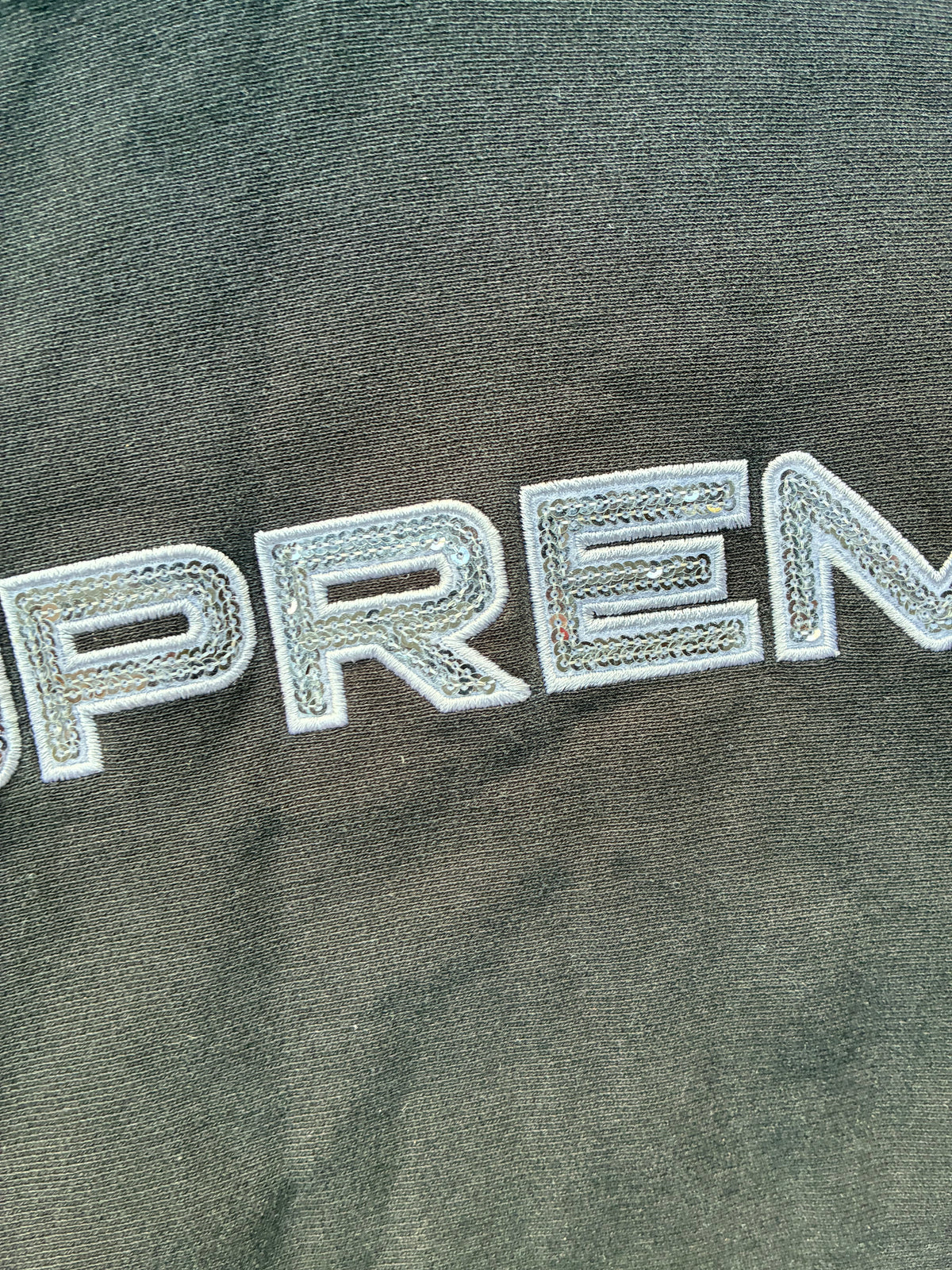 Supreme “SEQUIN LOGO” Hooded Hoodie (M)
