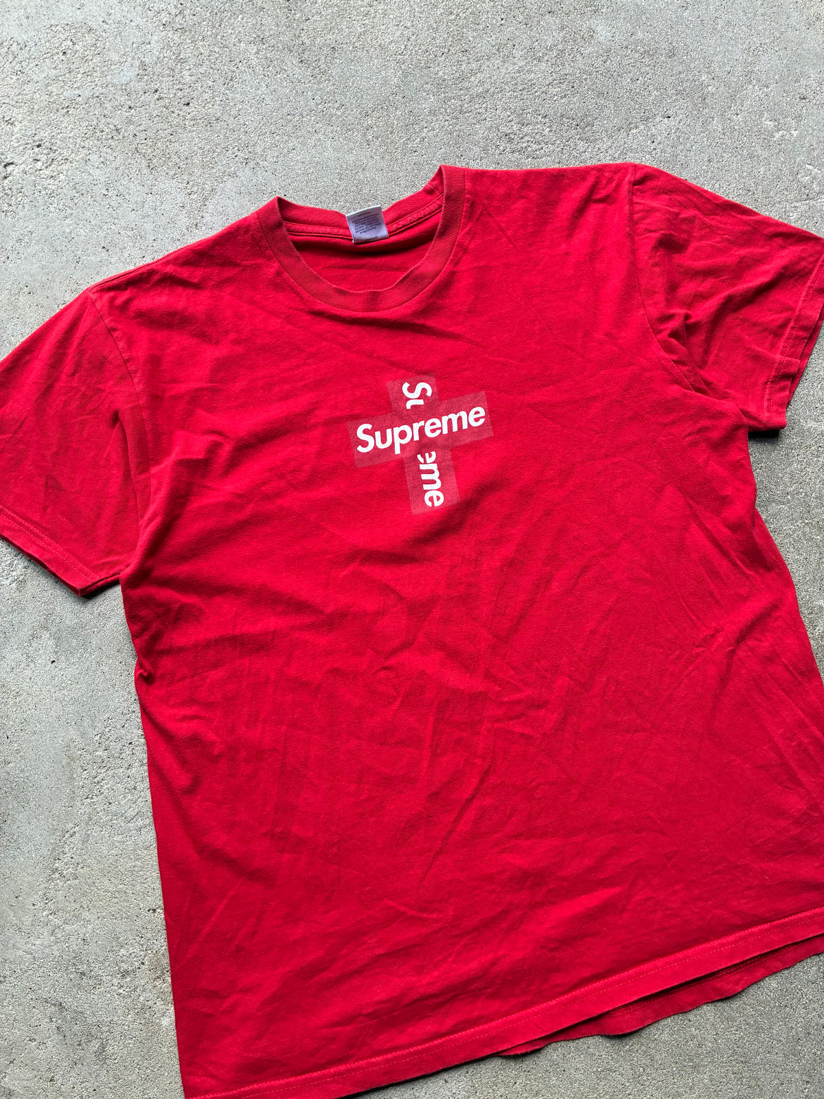 Supreme “CROSS BOX LOGO” Tee (L)