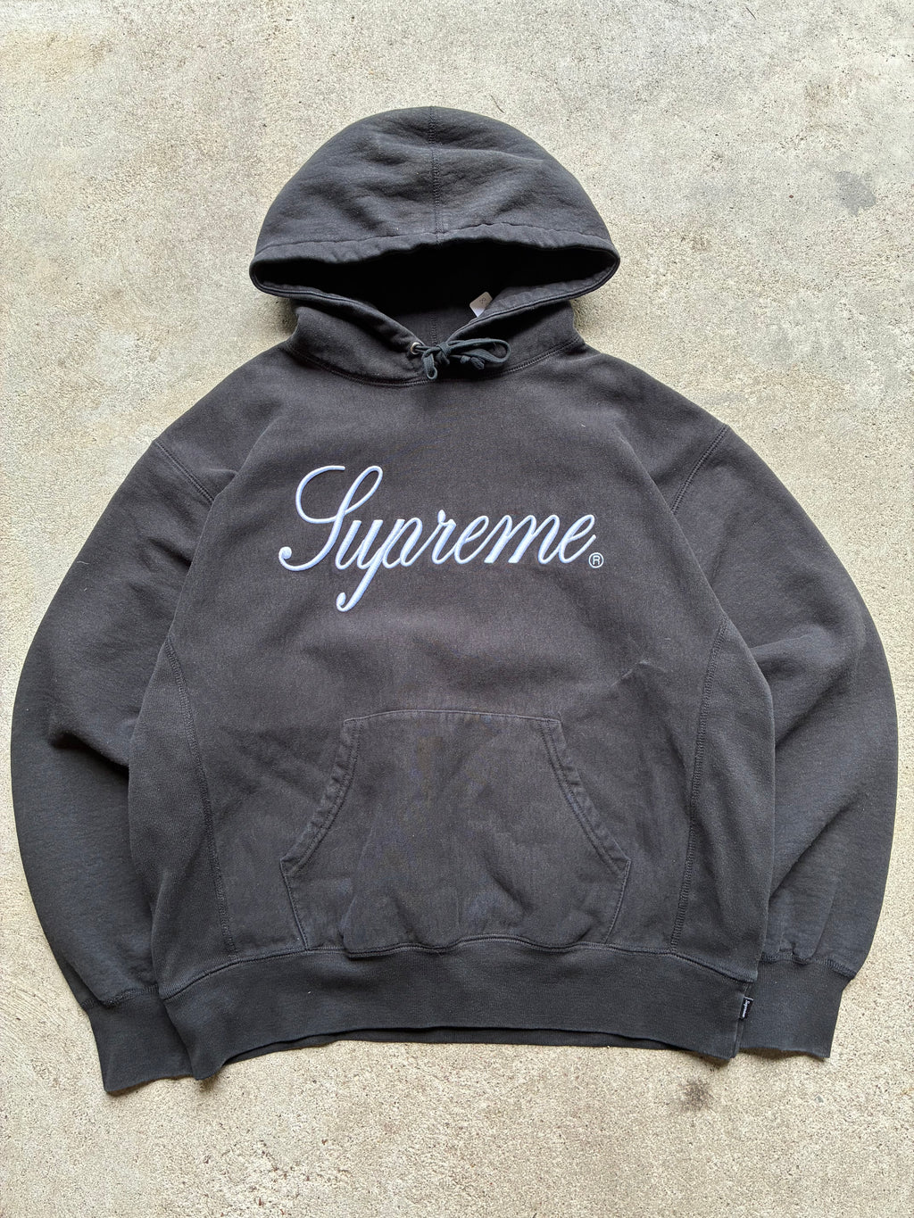 Supreme “EMBROIDERED SCRIPT” Hoodie (S)