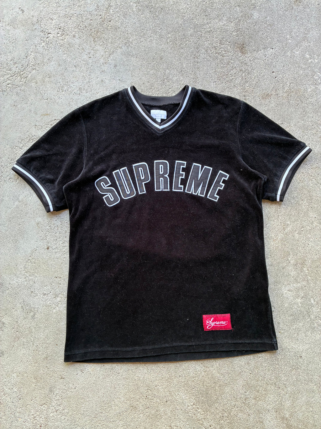 Supreme “VELOUR VELVET ARC LOGO”  Jersey (M)