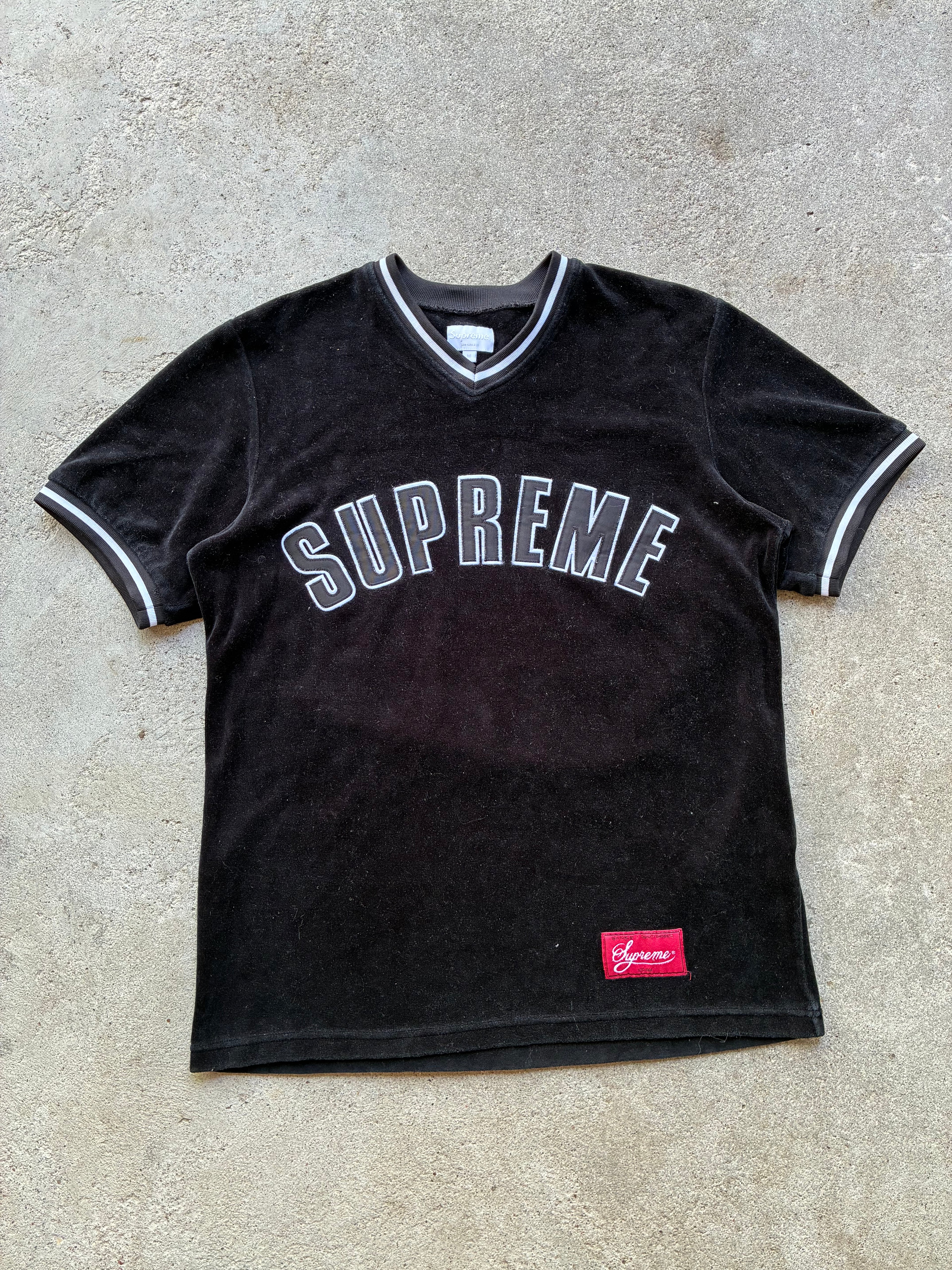 Supreme “VELOUR VELVET ARC LOGO”  Jersey (M)