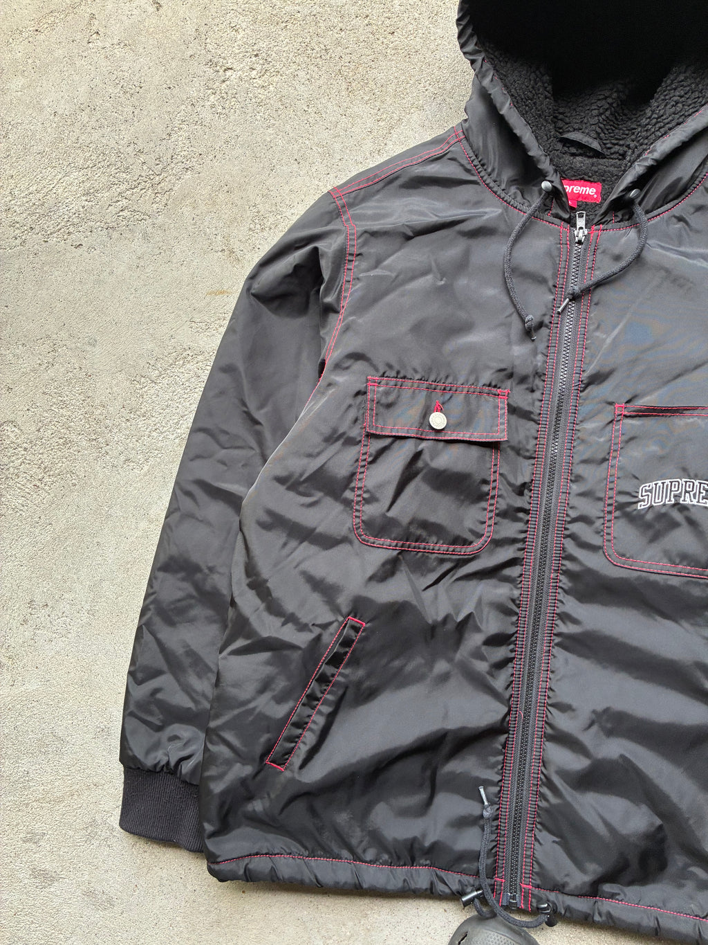 Supreme “SHERPA LINED NYLON” Jacket (L)
