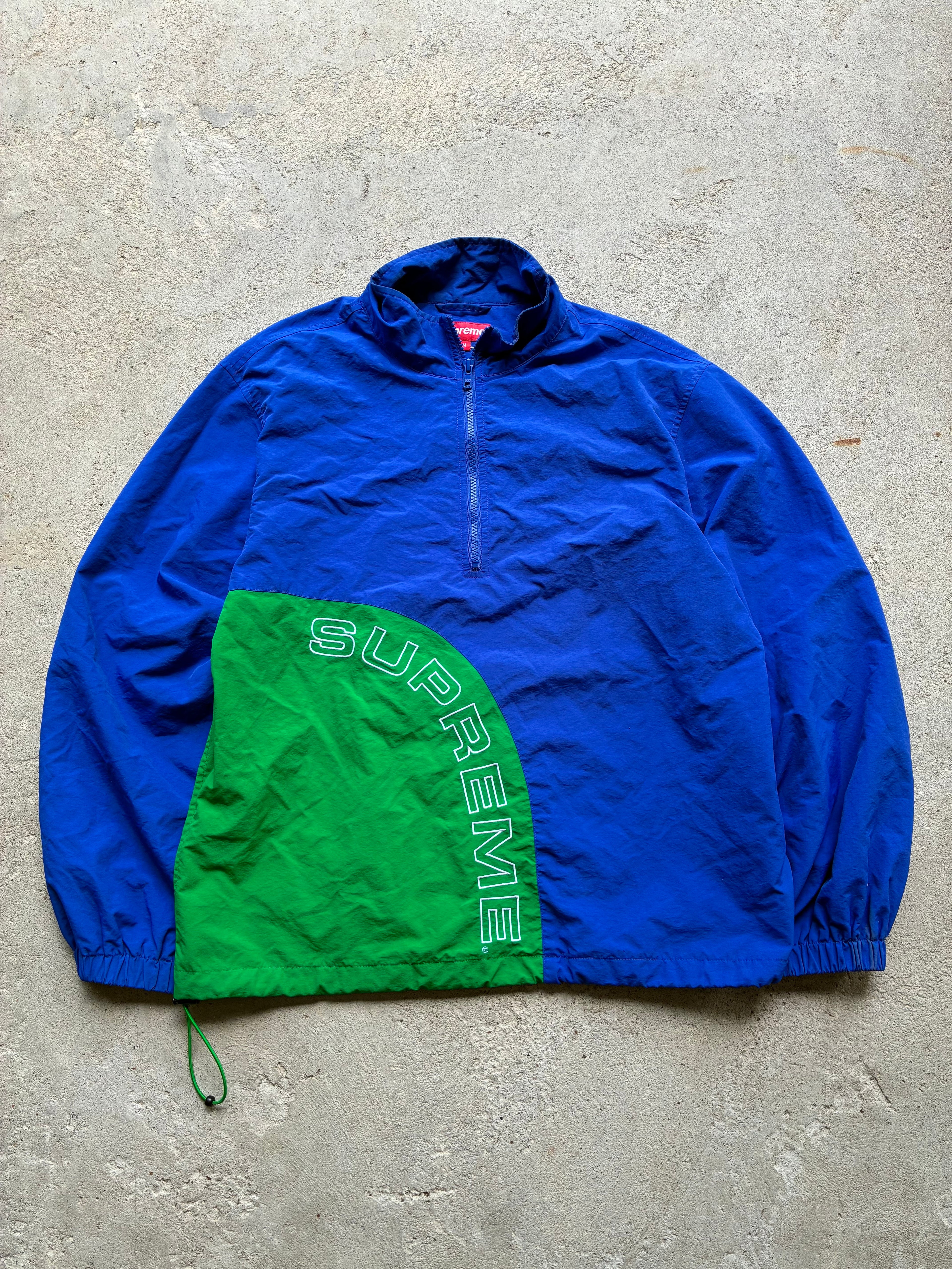 Supreme “CORNER ARC SS18” Half Zip Pullover (M)