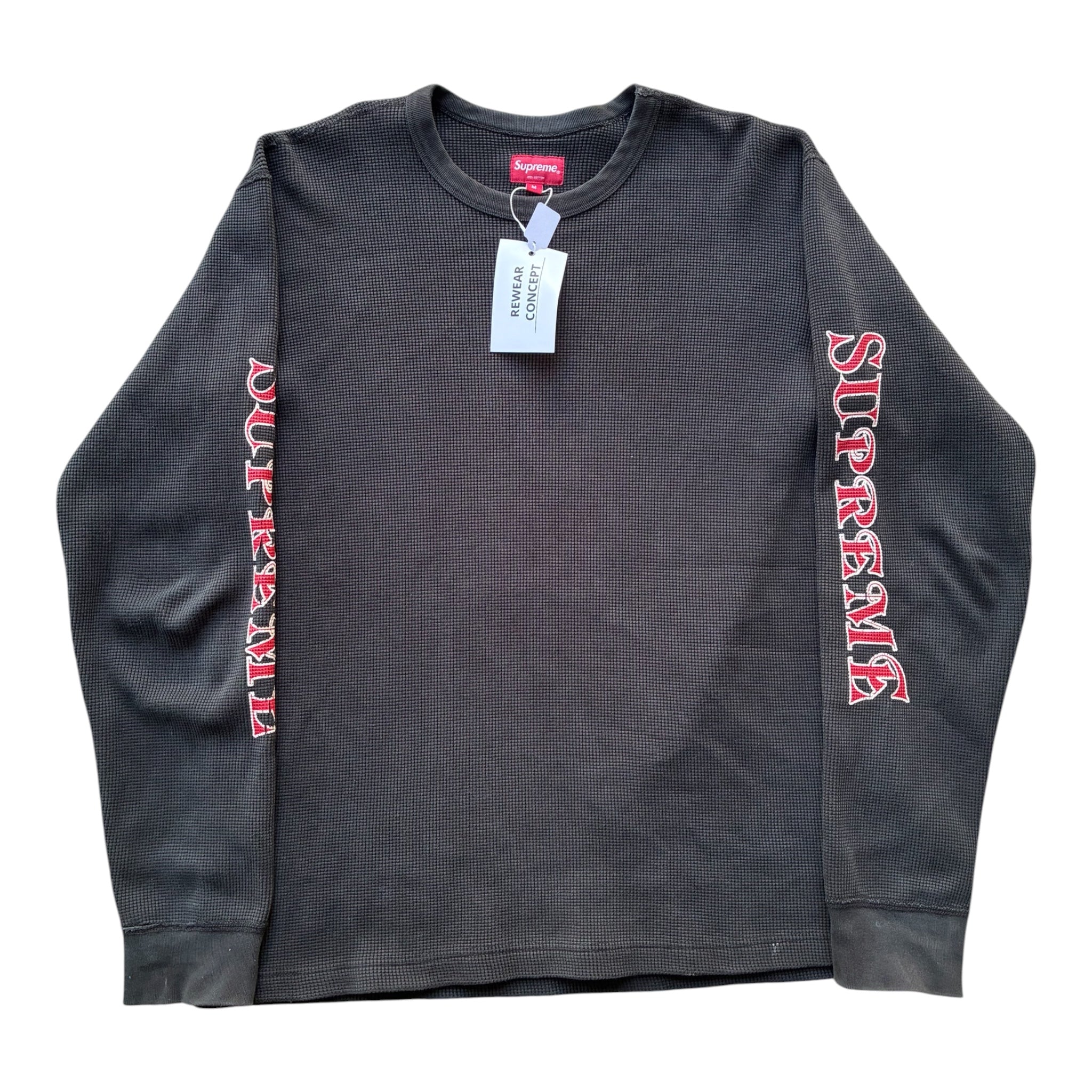 Supreme “LOGO WAFFLE THERMAL” Long Sleeve (M)