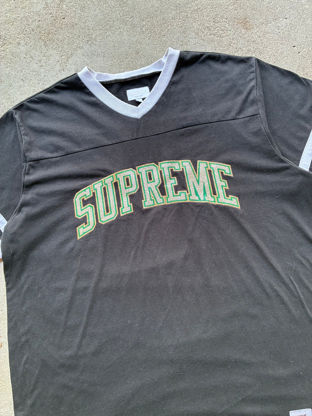 Supreme “GLITTER ARC FOOTBALL” jersey (L)