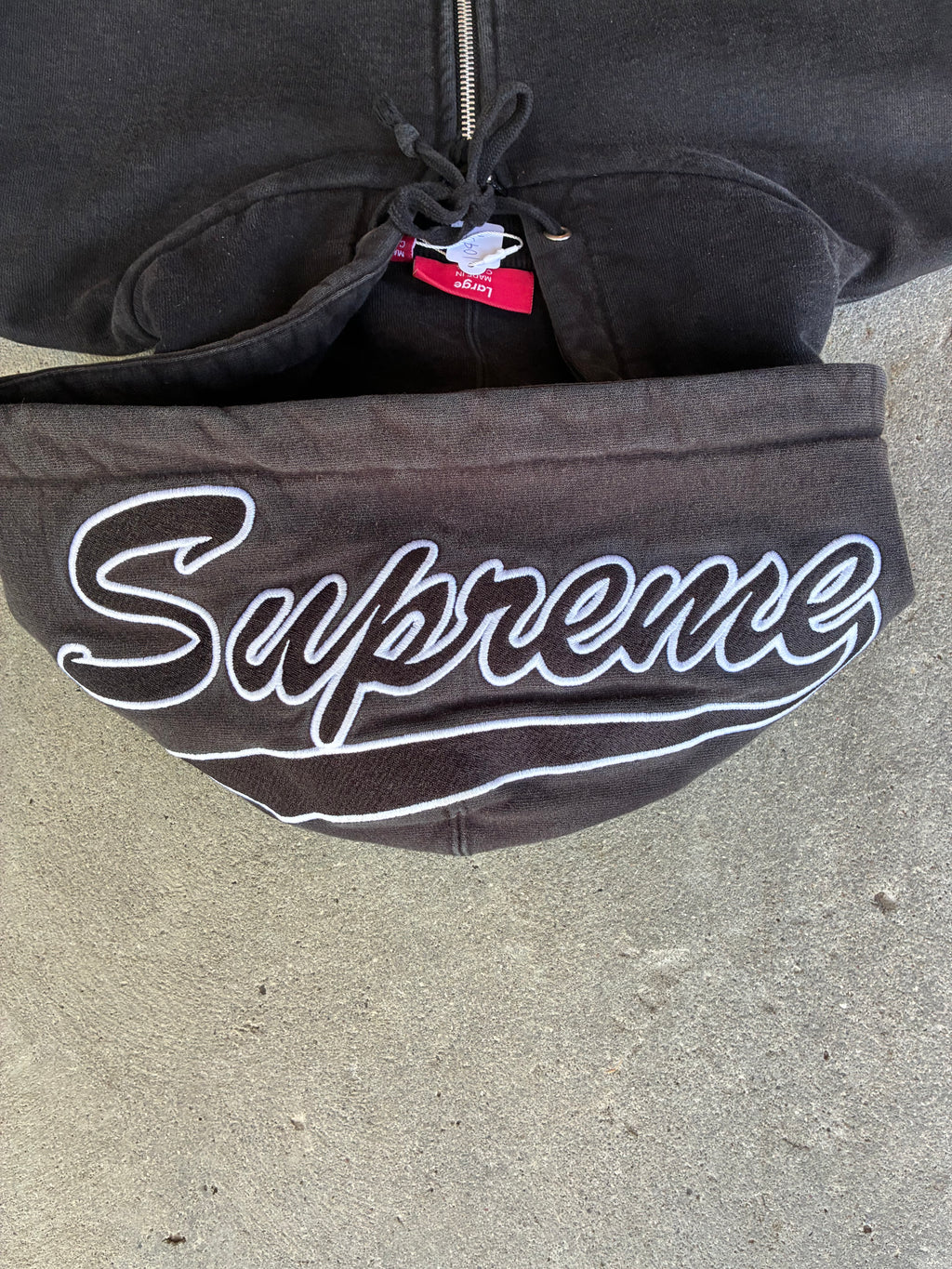 Supreme “THERMAL LOGO” Zip Up hoodie (L)