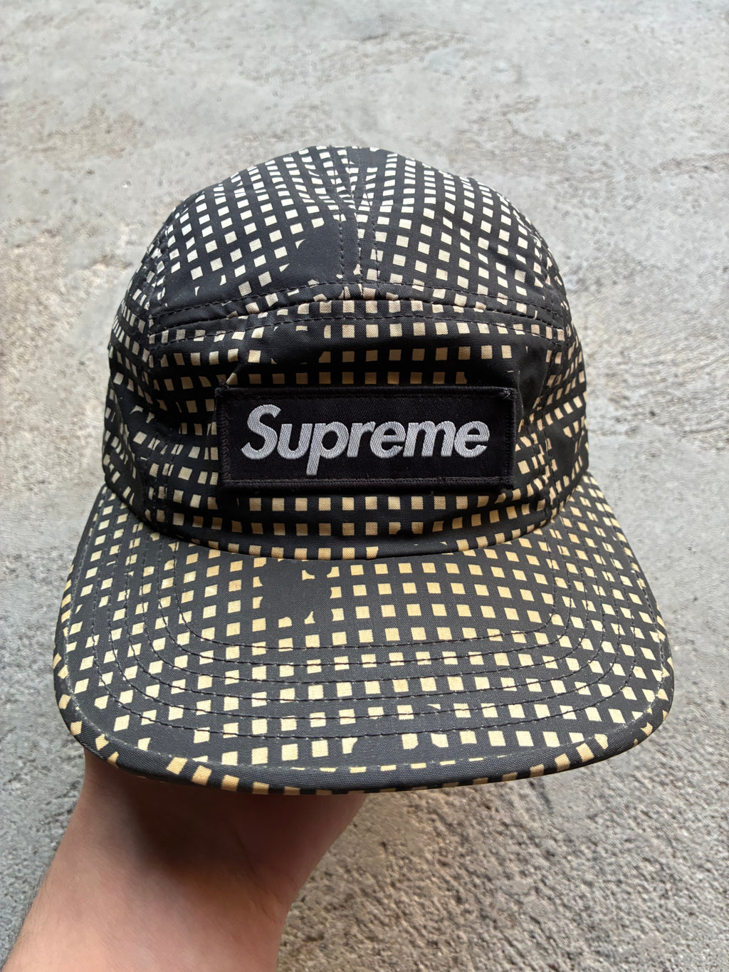 Supreme “GRID CAMO” Camp Cap (Adjustable)