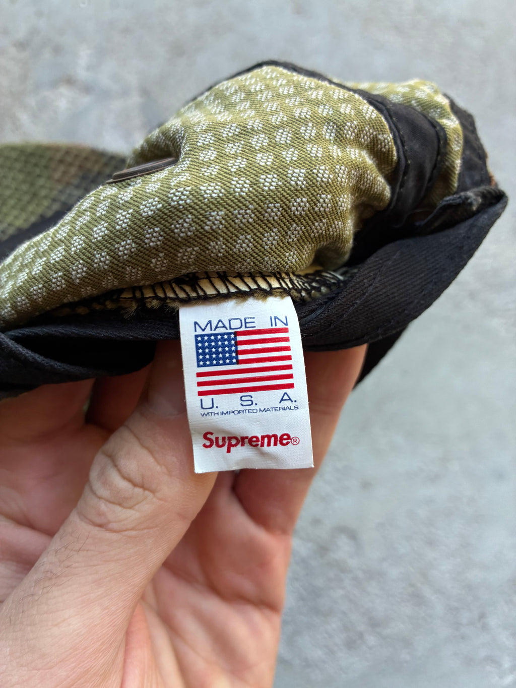 Supreme “CAMO GRID VELVET” Camp Cap (Adjustable)