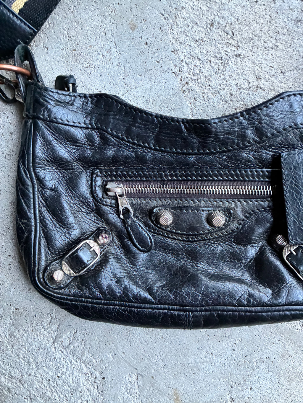 Balenciaga hip leather bag