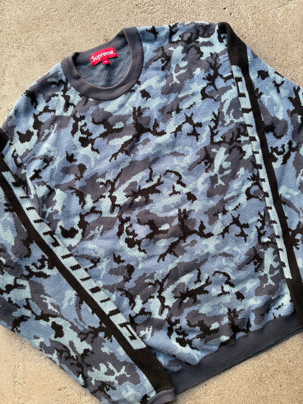 Supreme “SLEEVE STRIPE” Sweater (M)