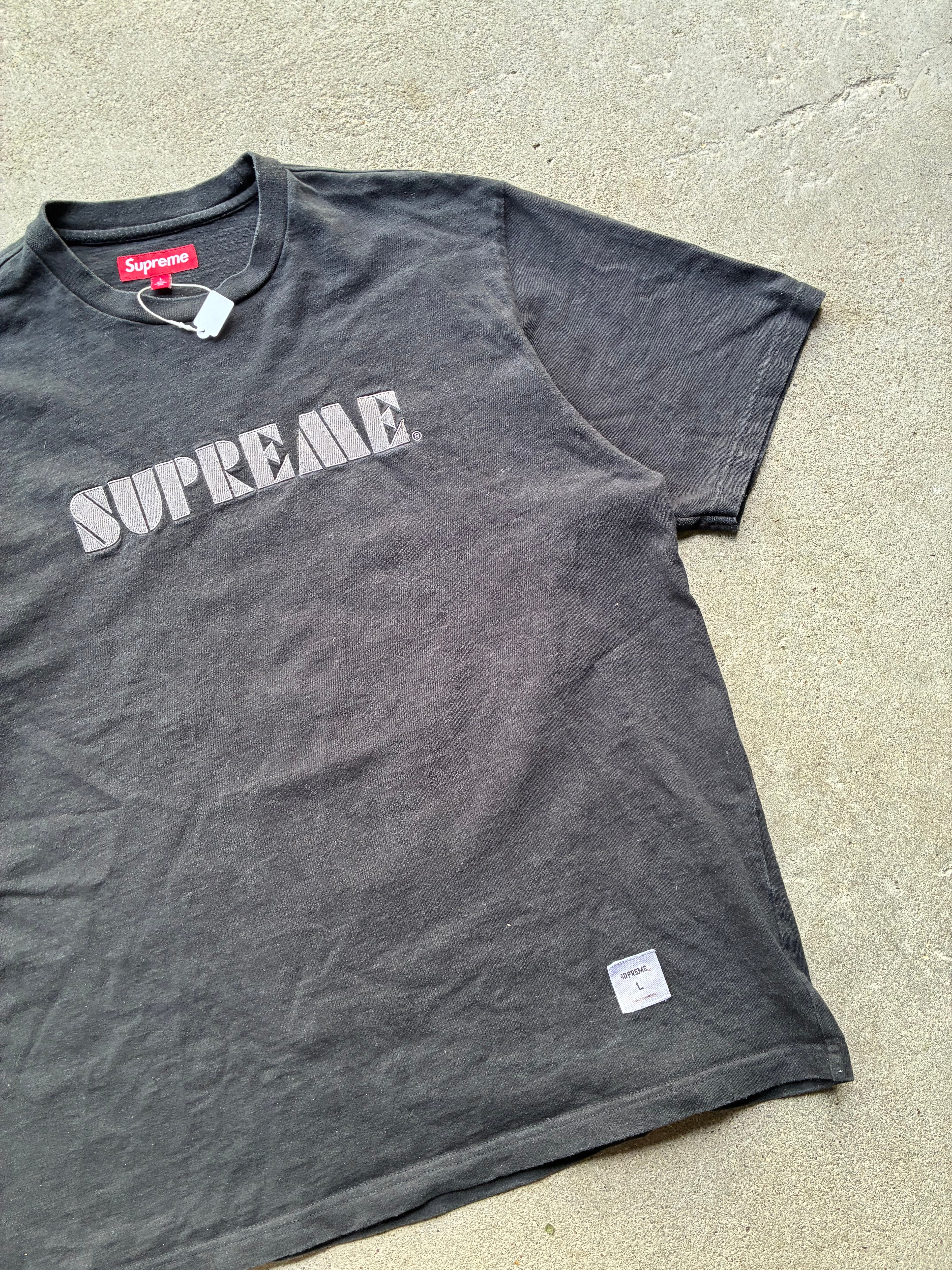 Supreme  “STENCIL EMBROIDERED SS24” Tee (L)
