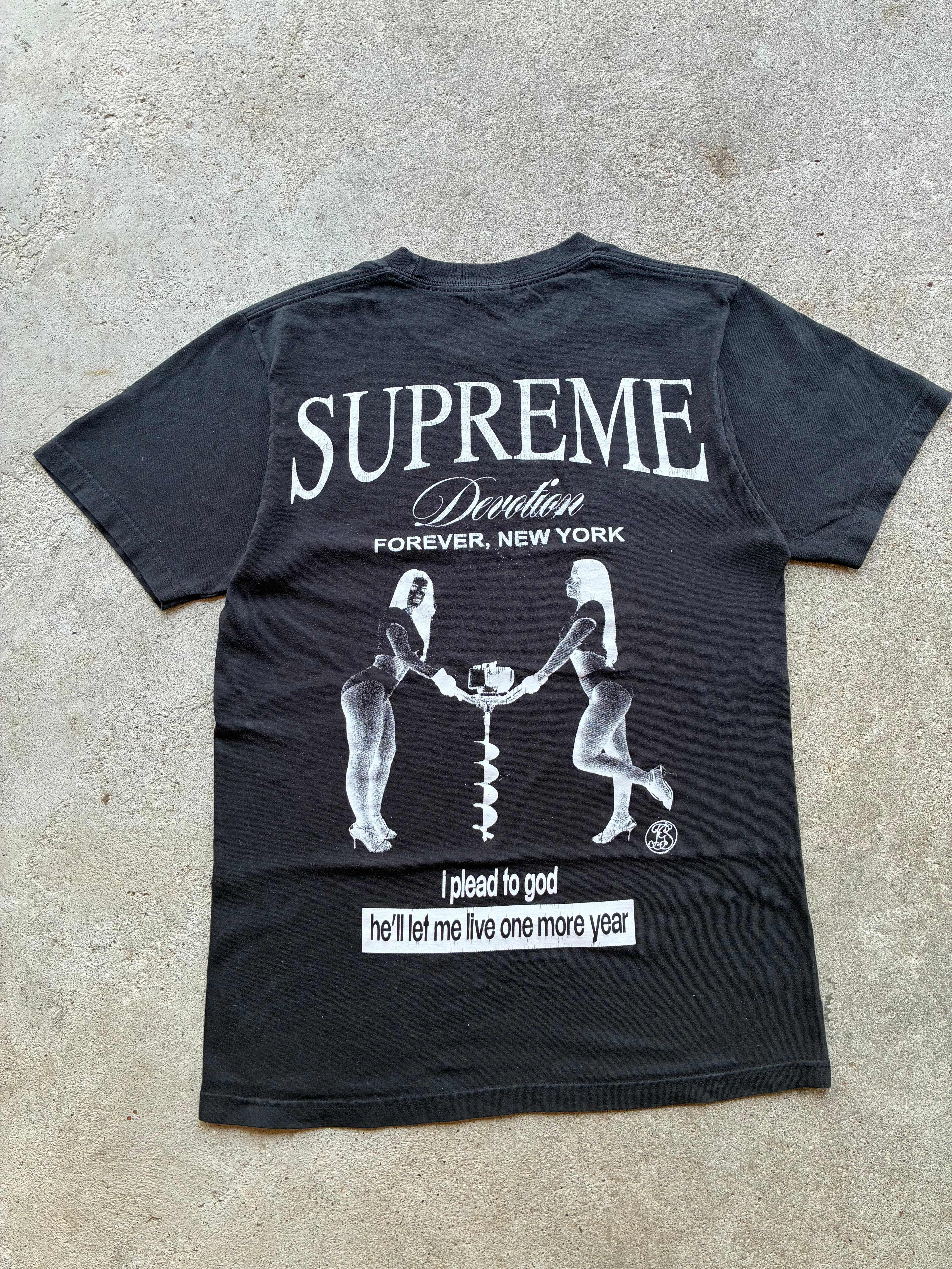 Supreme “DEVOTION BLACK FW25” tee (S)