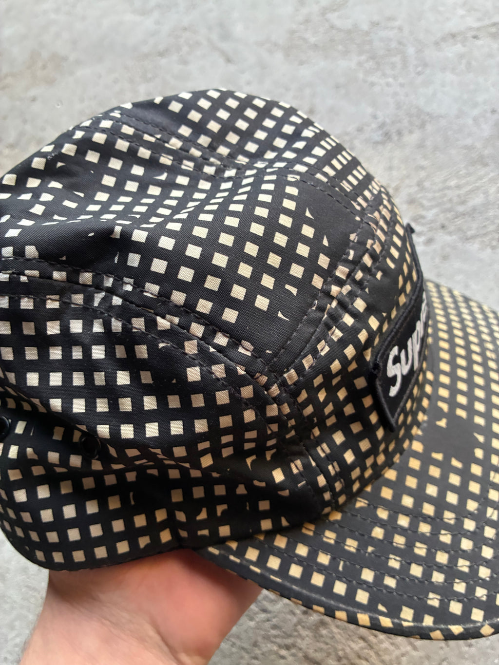 Supreme “GRID CAMO” Camp Cap (Adjustable)