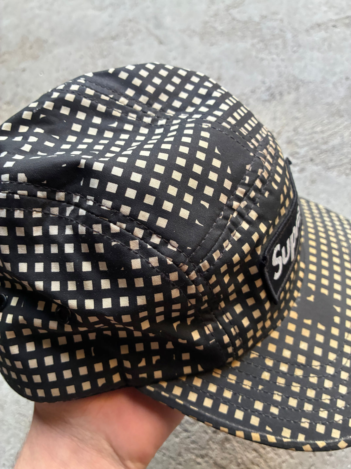 Supreme “GRID CAMO” Camp Cap (Adjustable)