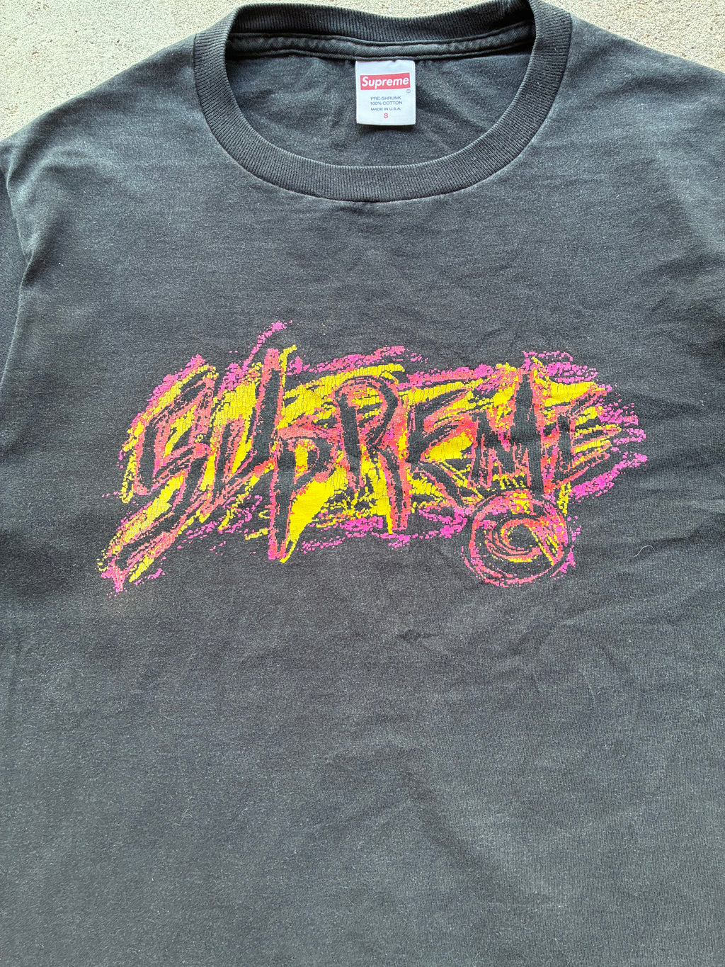 Supreme “SCRATCH BLACK FW20” tee (S)