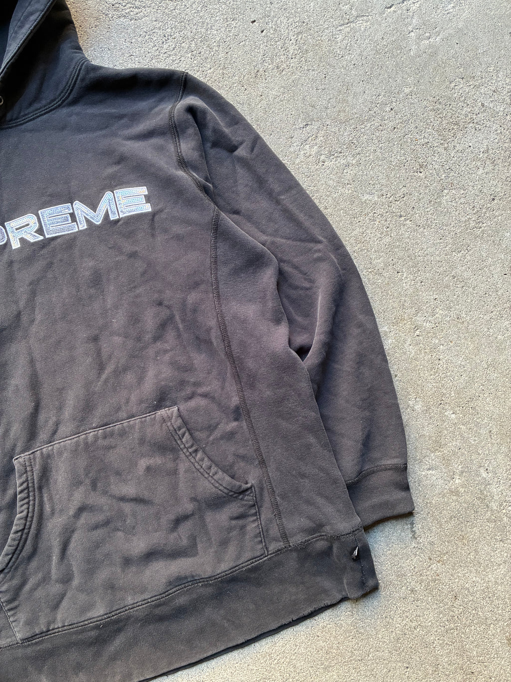 Supreme “SEQUIN LOGO” Hooded Hoodie (M)