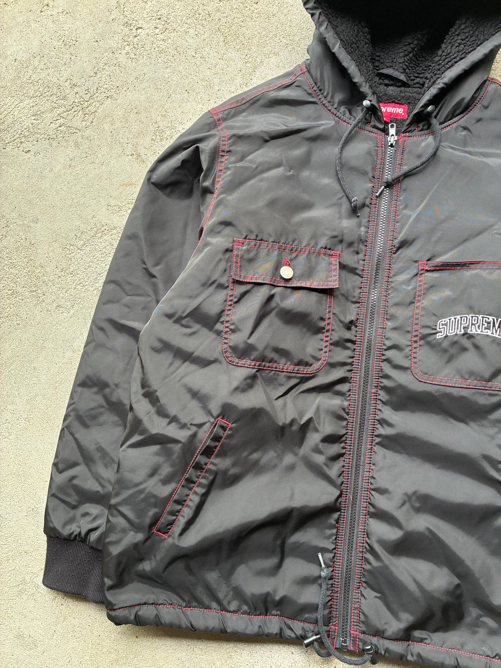 Supreme “SHERPA LINED NYLON” Jacket (L)