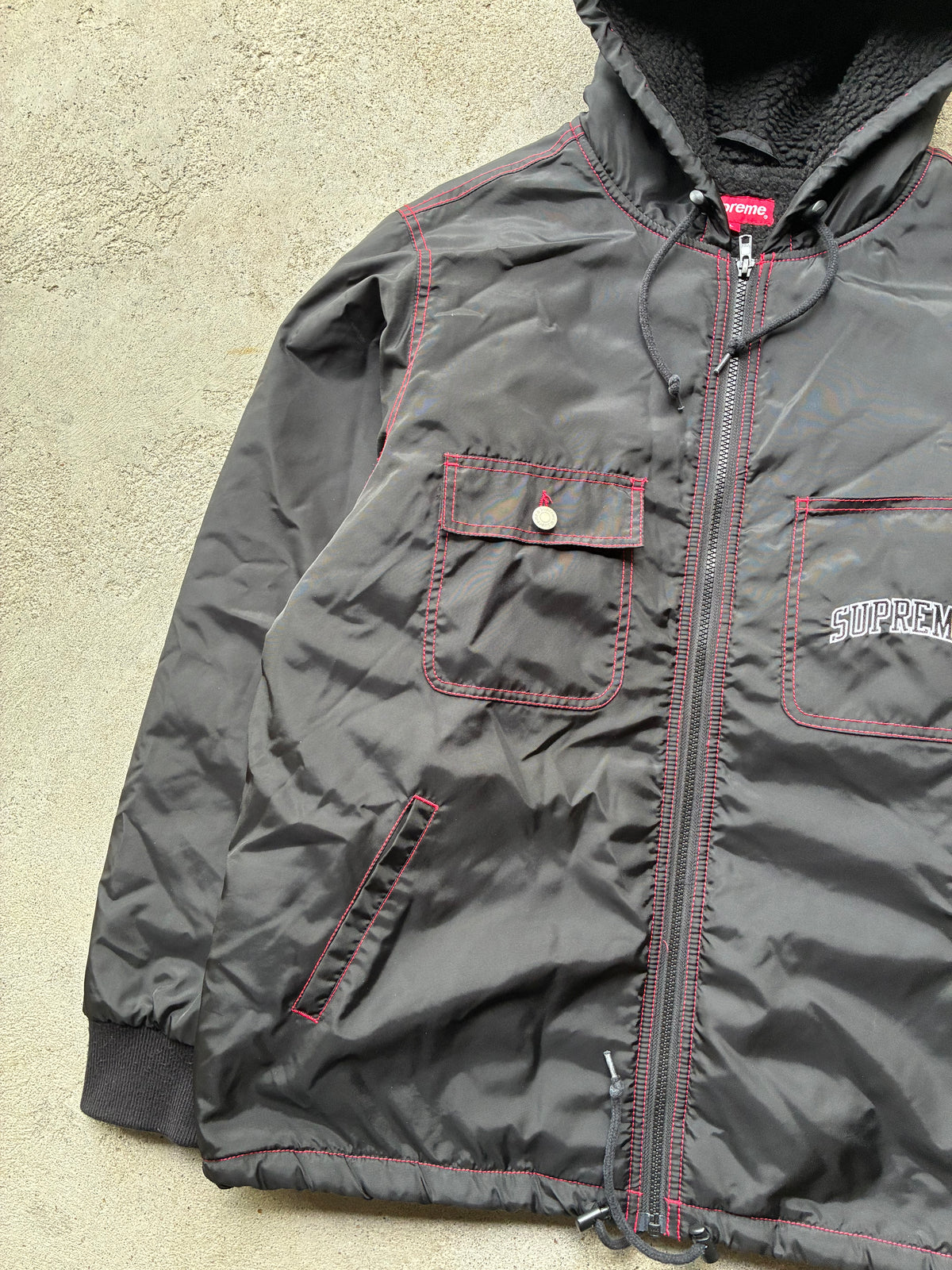 Supreme “SHERPA LINED NYLON” Jacket (L)