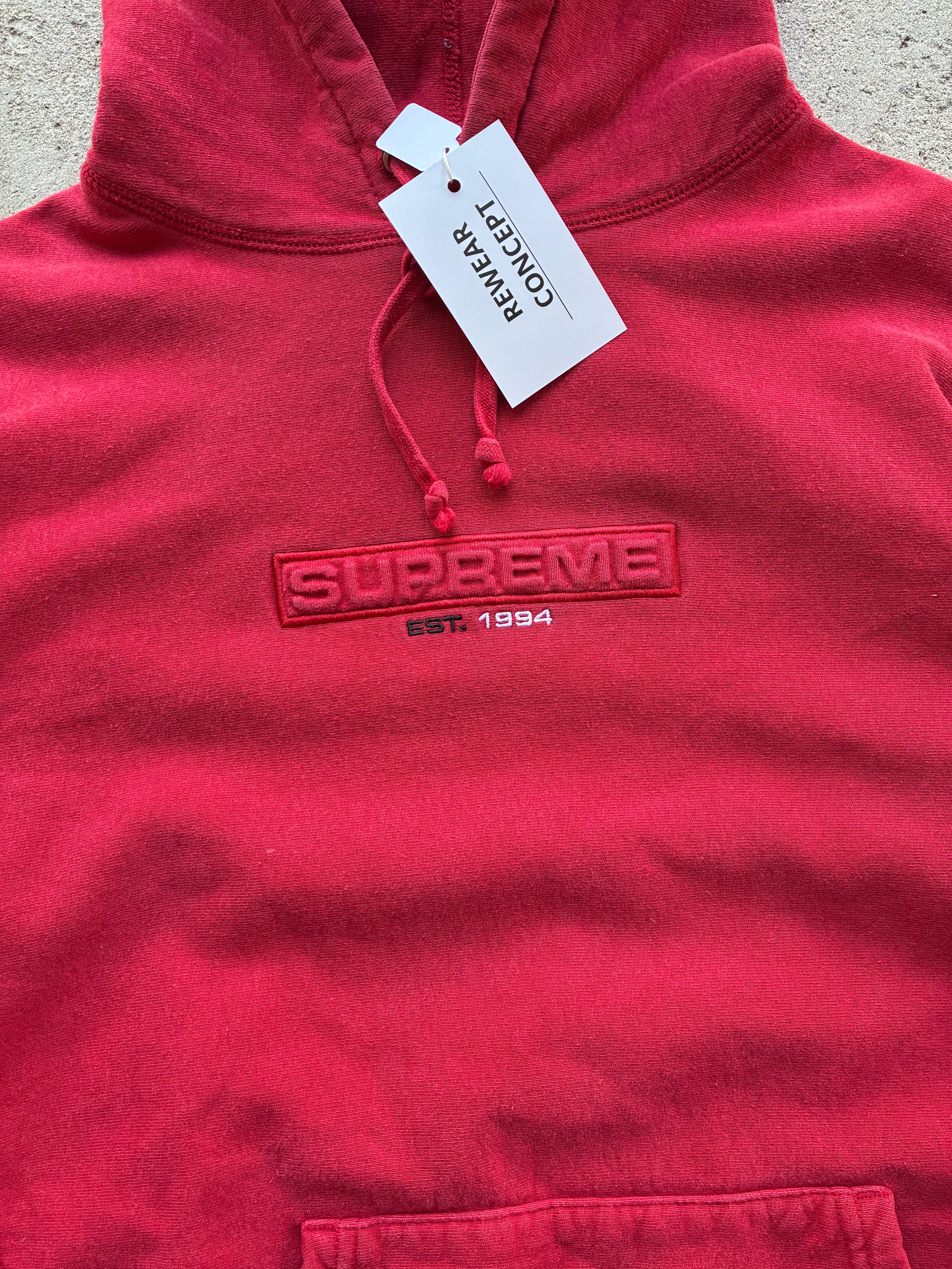 Supreme “EBOSSED LOGO SS18” Hoodie (M)