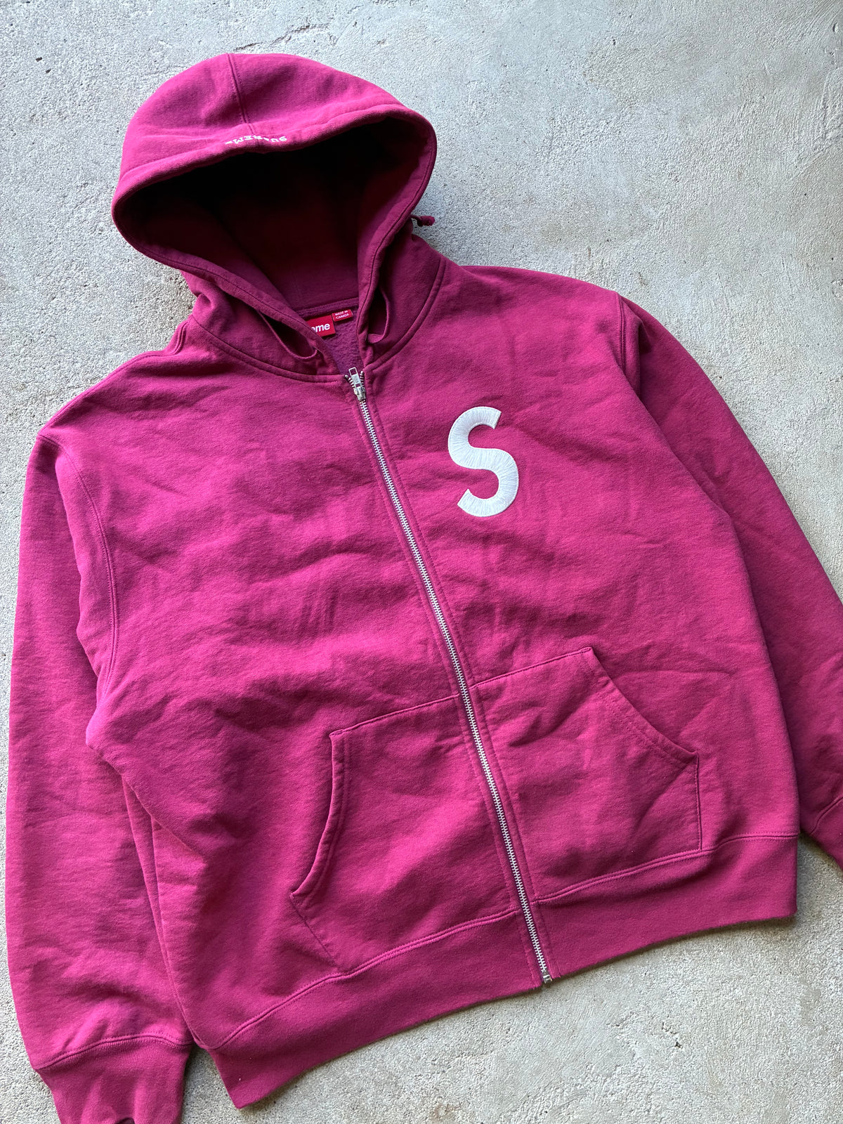 Supreme “S LOGO” Zip Up Hoodie (L)