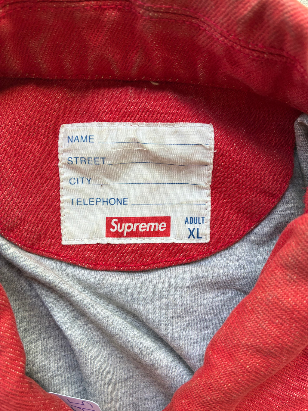 Supreme “DENIM ARC LOGO FW13” Jakke (XL)
