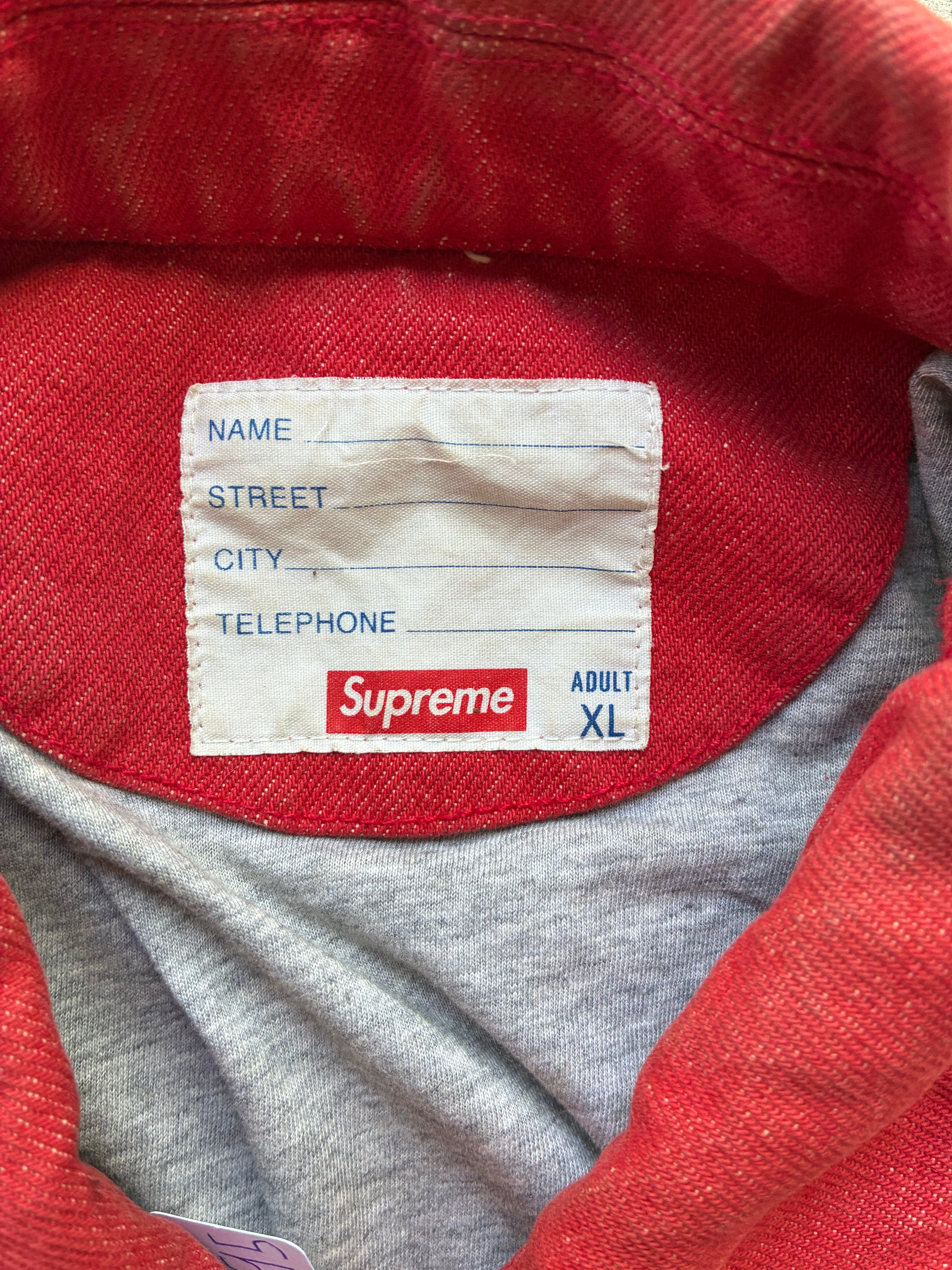 Supreme “DENIM ARC LOGO FW13” Jakke (XL)
