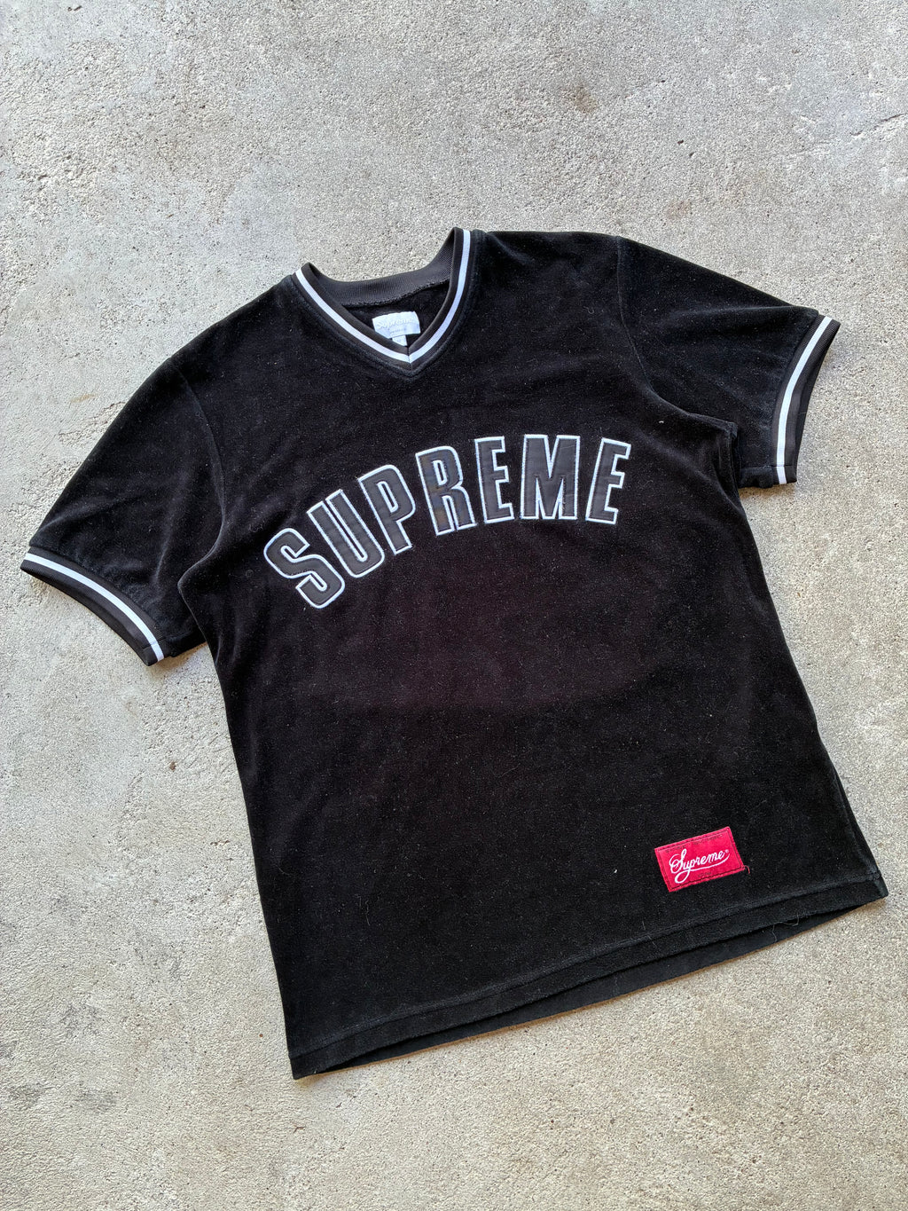 Supreme “VELOUR VELVET ARC LOGO”  Jersey (M)