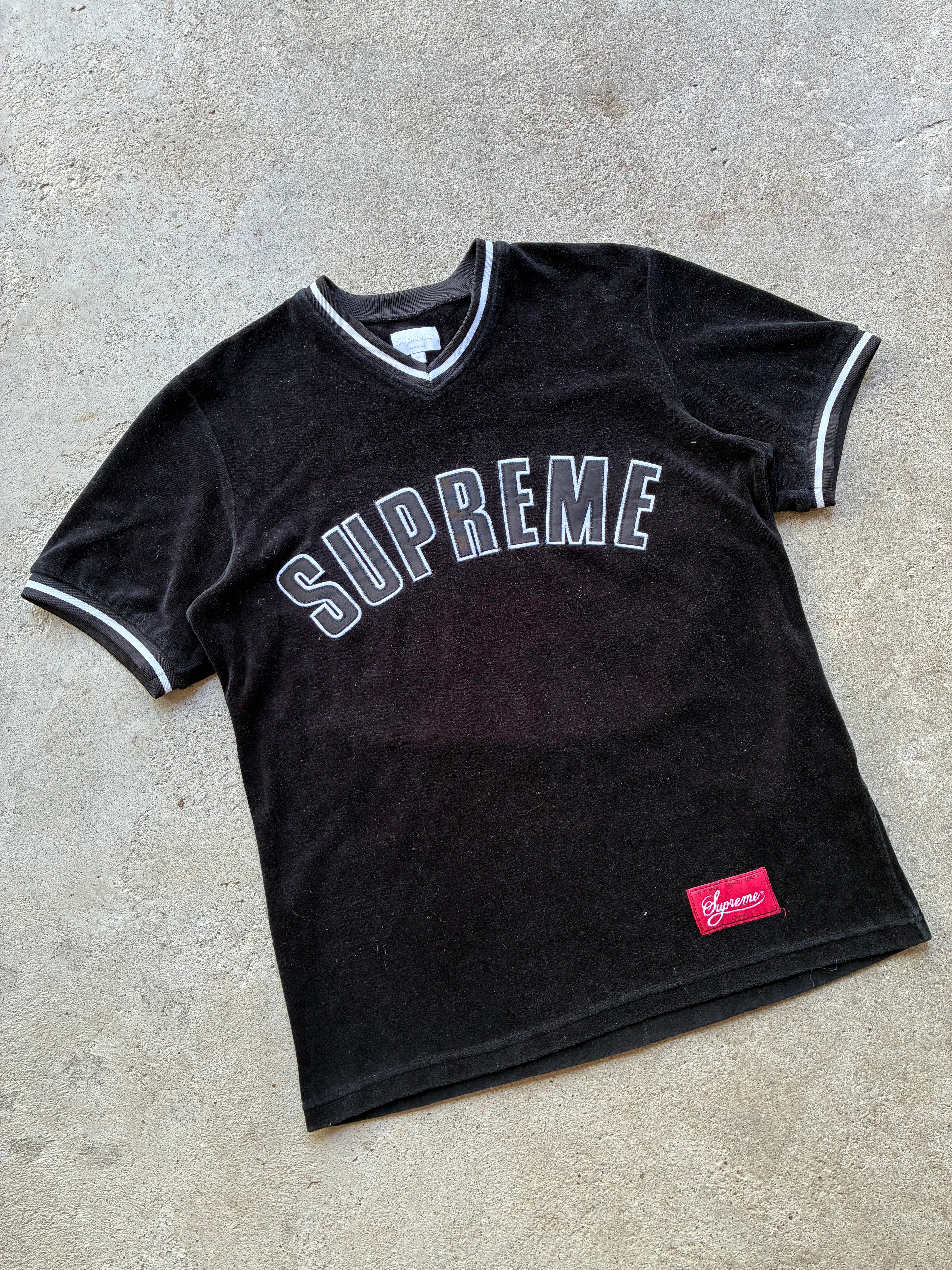Supreme “VELOUR VELVET ARC LOGO”  Jersey (M)