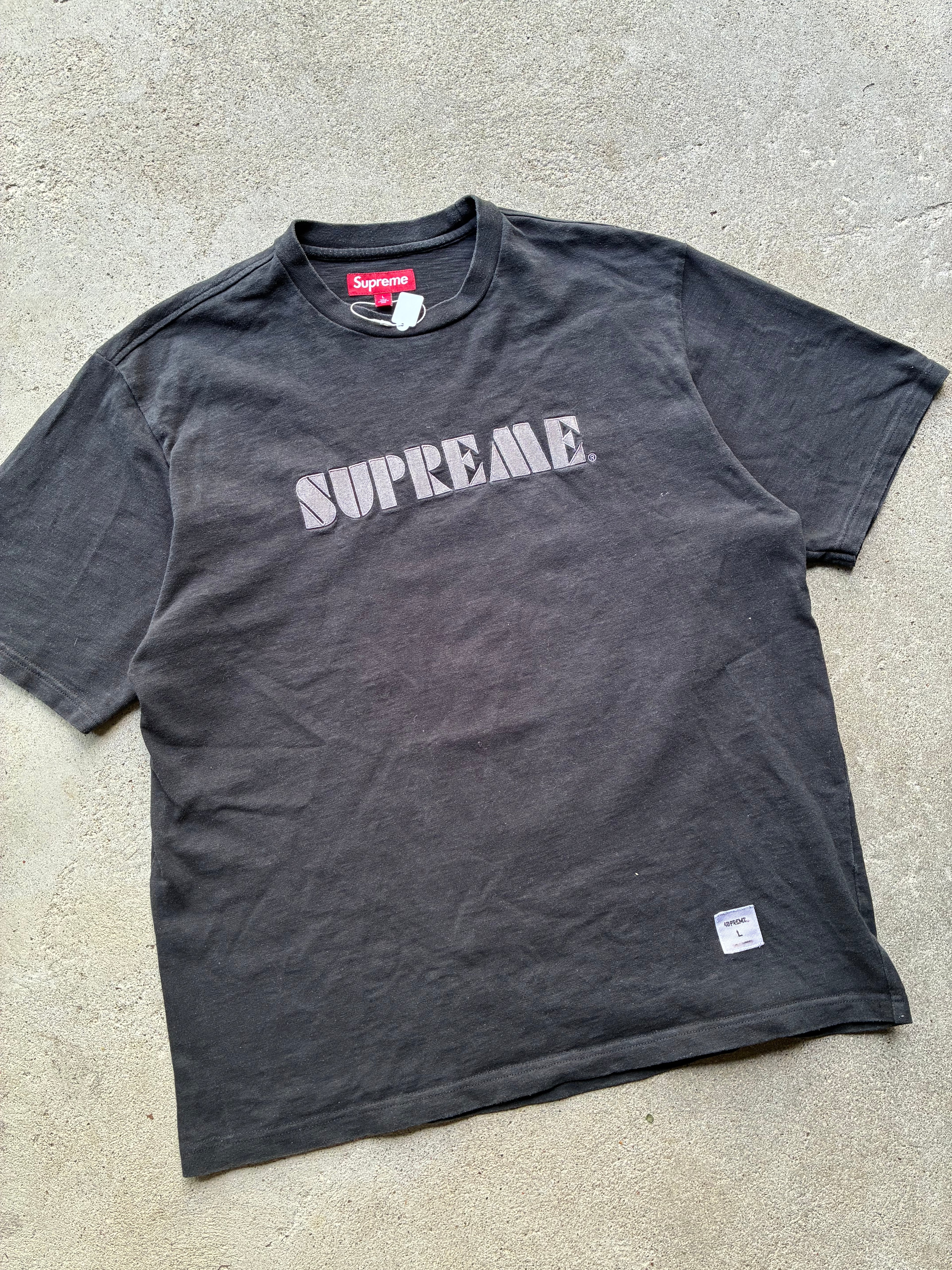 Supreme  “STENCIL EMBROIDERED SS24” Tee (L)