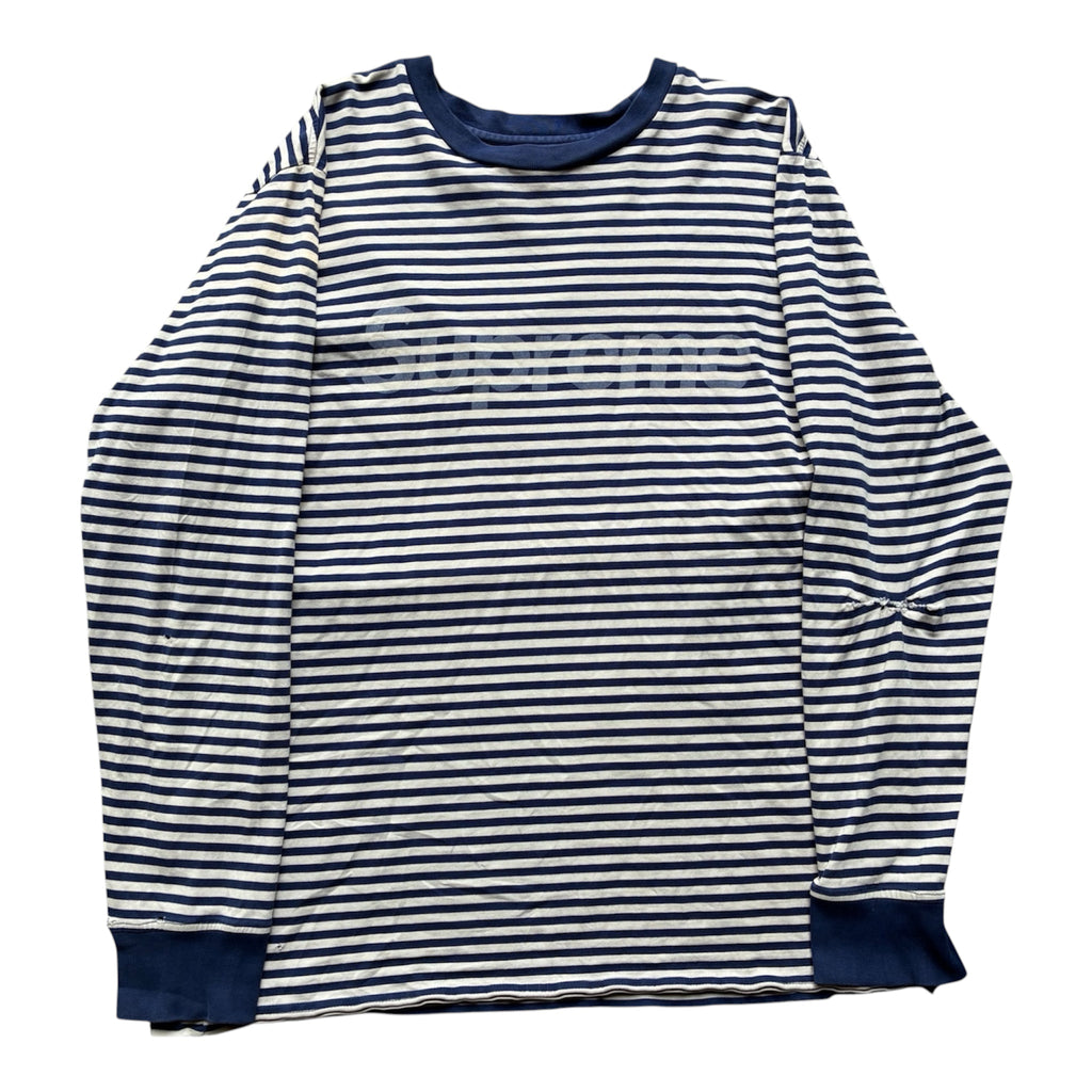 Supreme “STRIPED LOGO” Long Sleeve (M)
