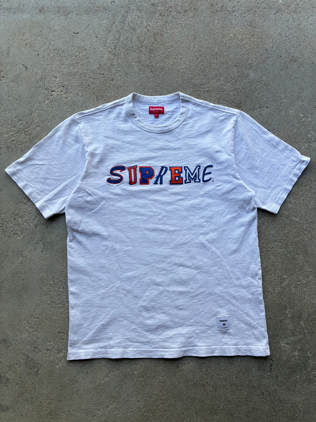 Supreme “COLLEGE LOGO S/S” Tee (M)