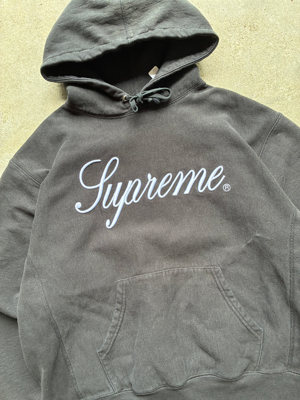 Supreme “EMBROIDERED SCRIPT” Hoodie (S)
