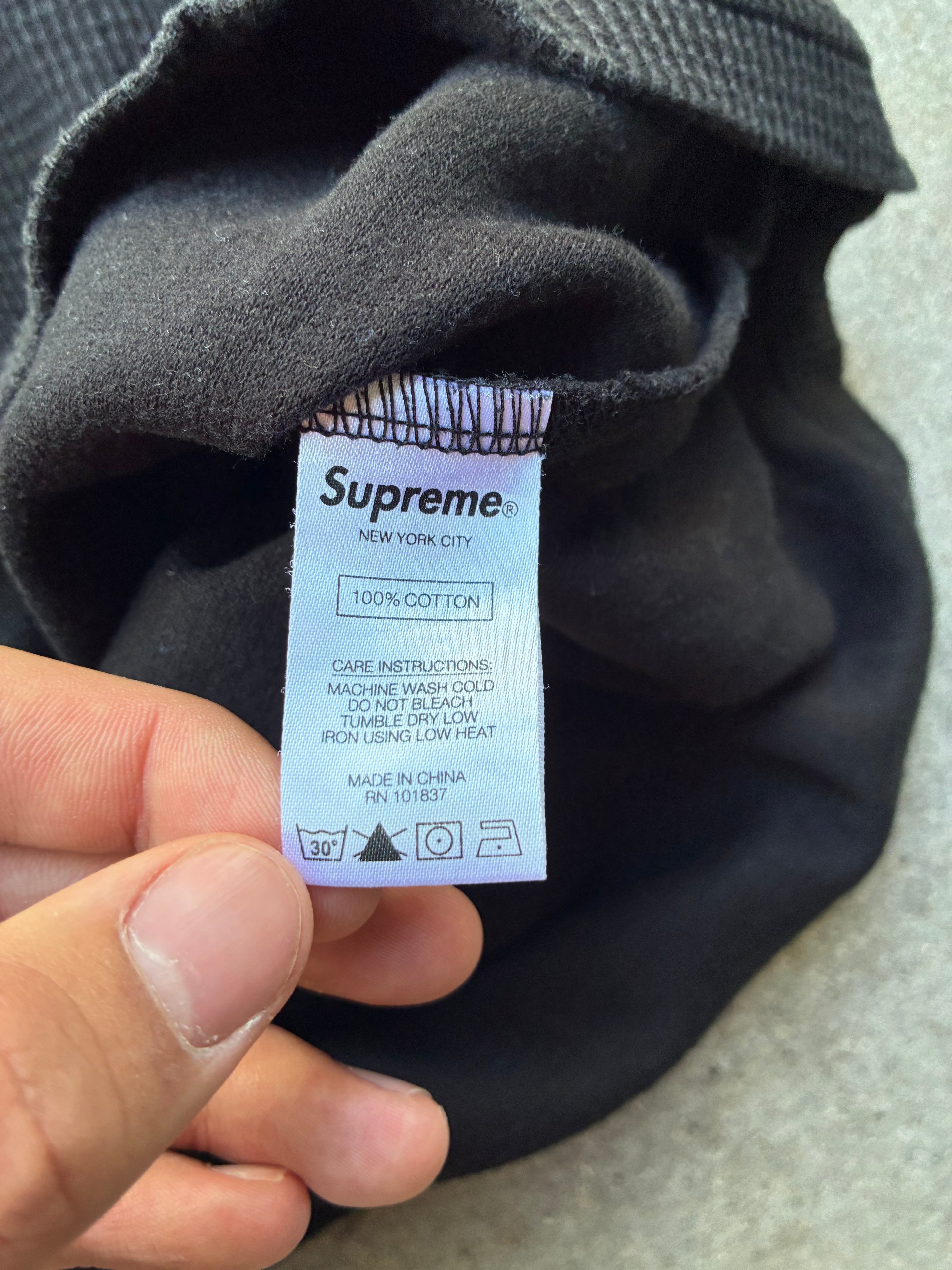 Supreme “STRIPE RIB WAFFLE” tee (L)